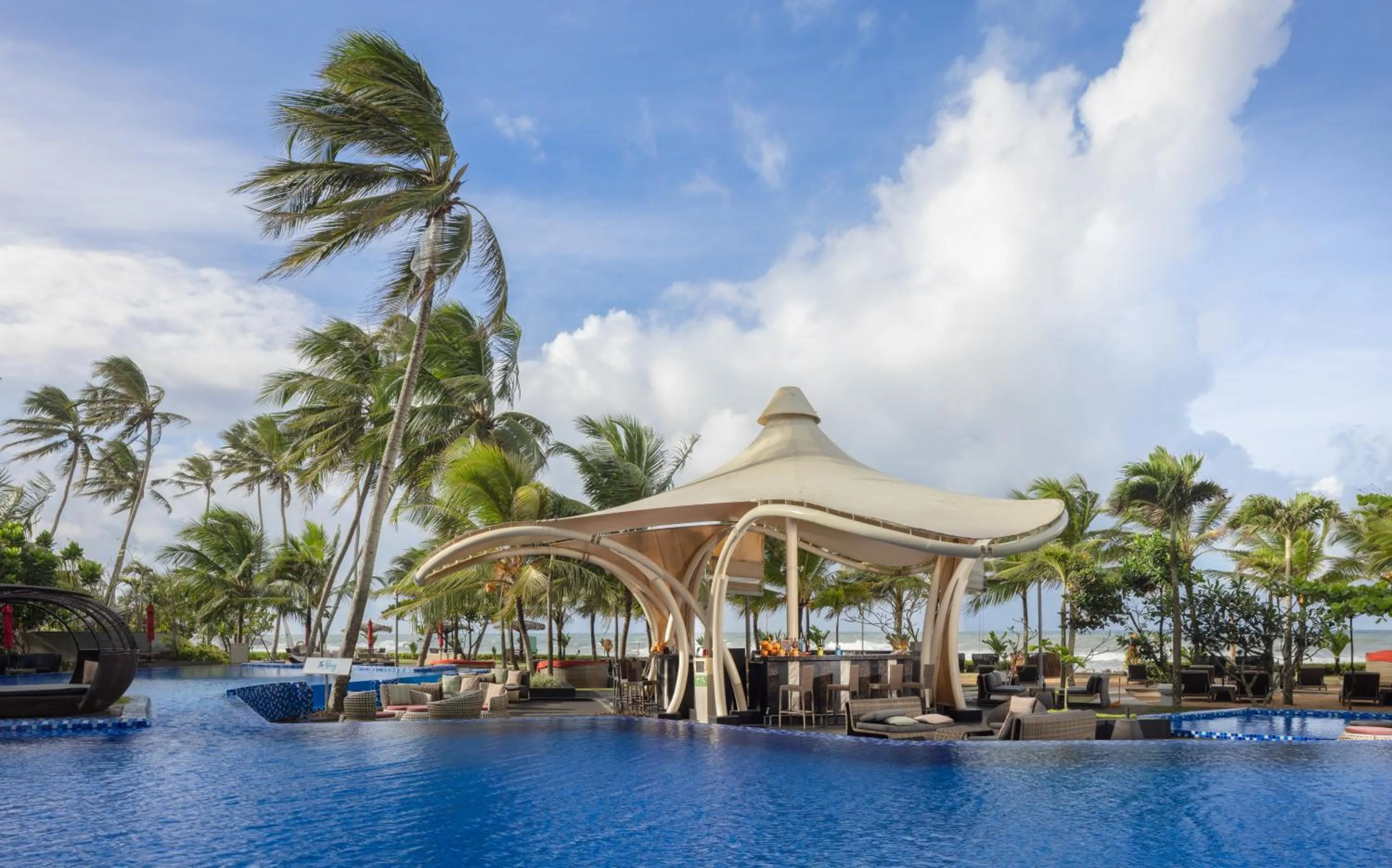 Pool view in Radisson Blu Resort Galle