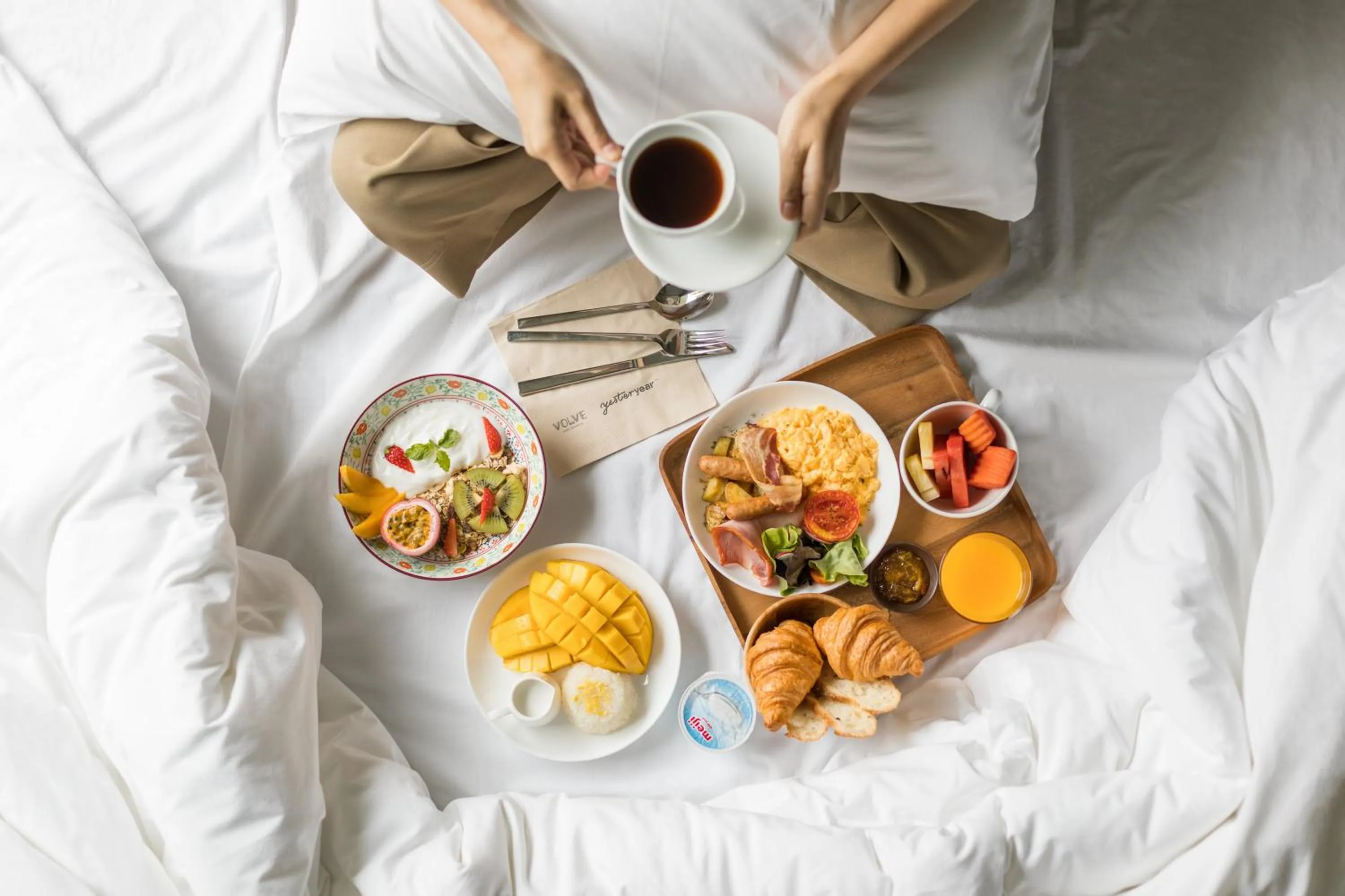 Bed in Volve Hotel Bangkok