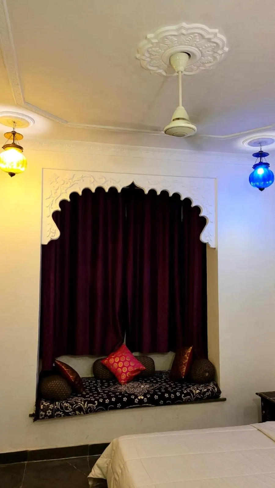 Bedroom, Bed in Hotel Bundi House