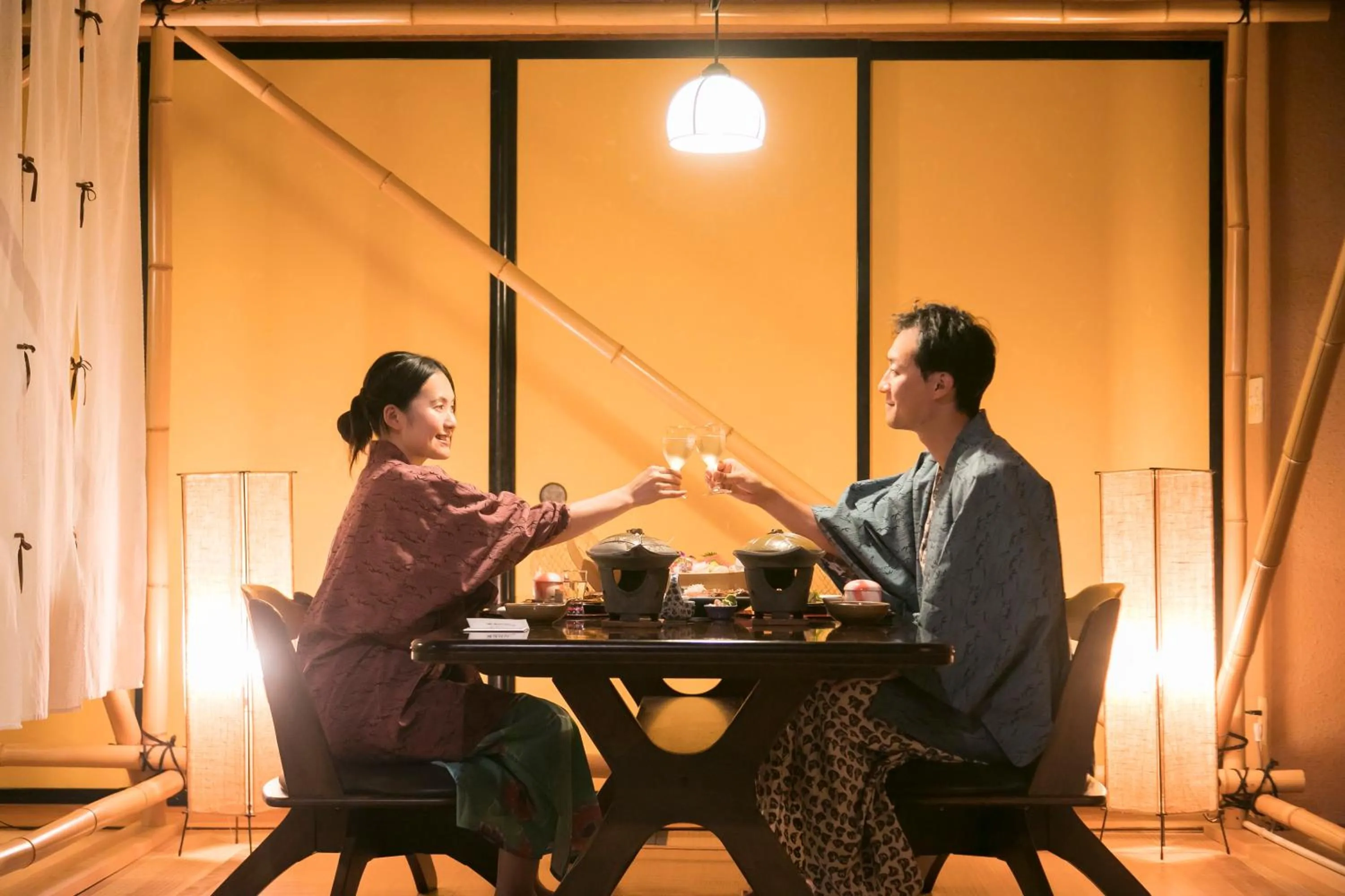 Dining area in Izu atagawa Yubana mankai -Adult Only-