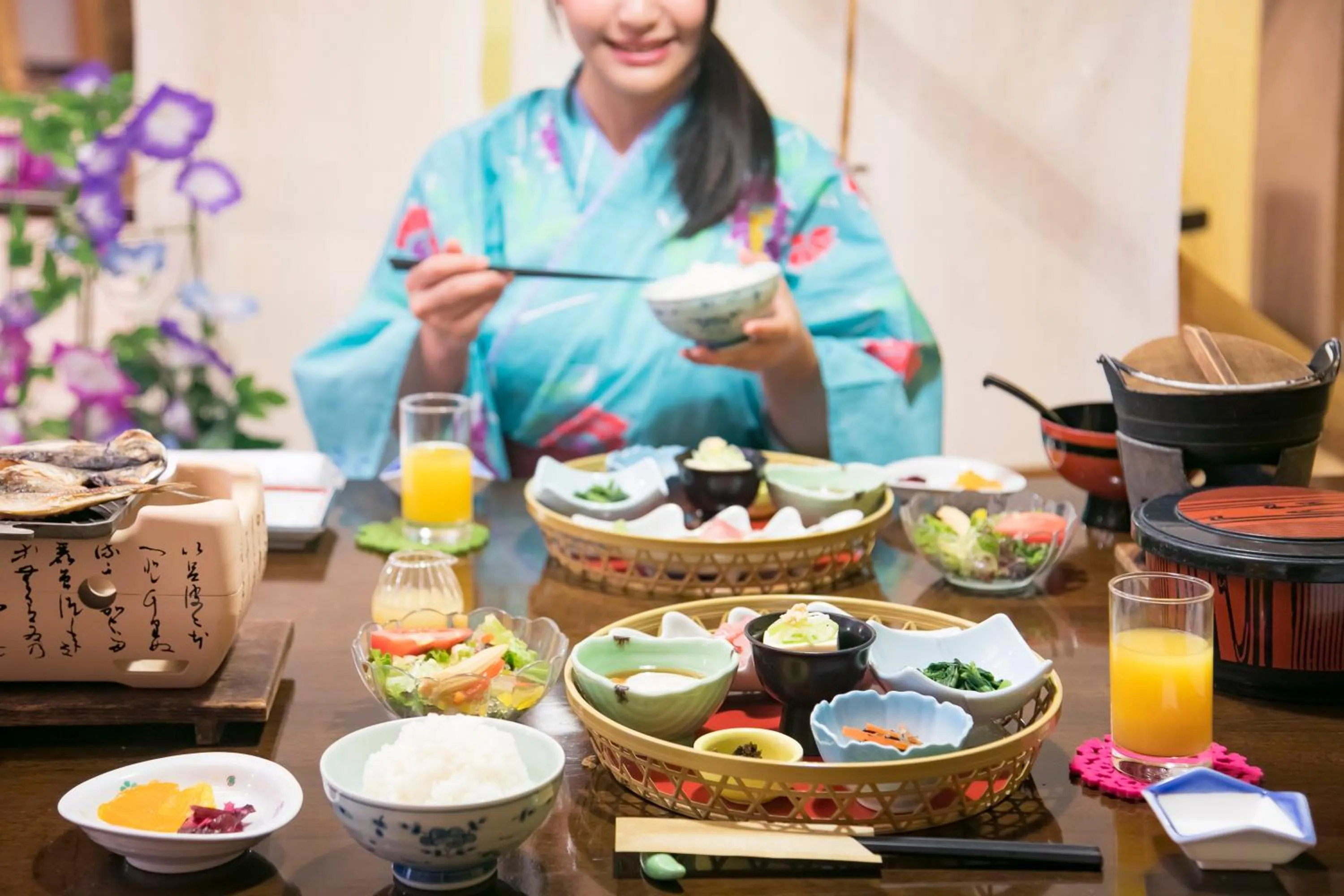 Asian breakfast in Izu atagawa Yubana mankai -Adult Only-