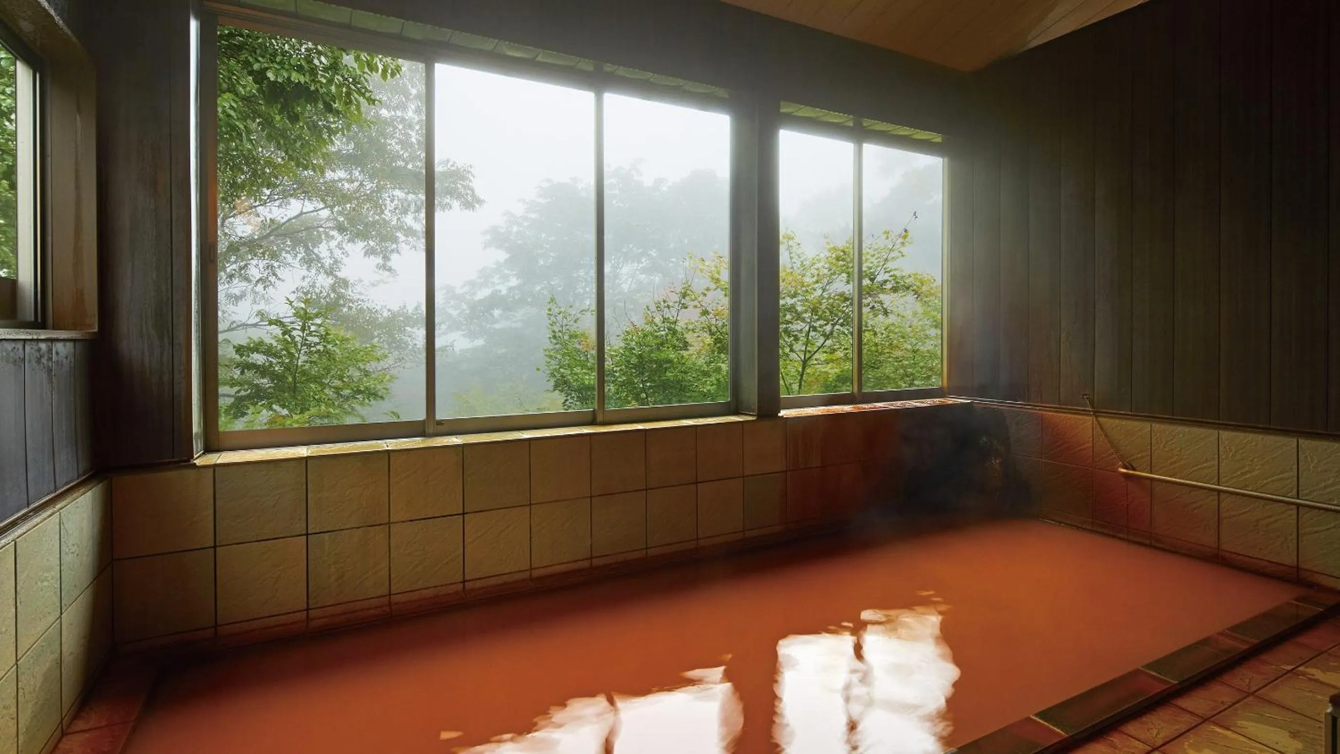 Hot Spring Bath in Tengu Onsen Asama Sanso