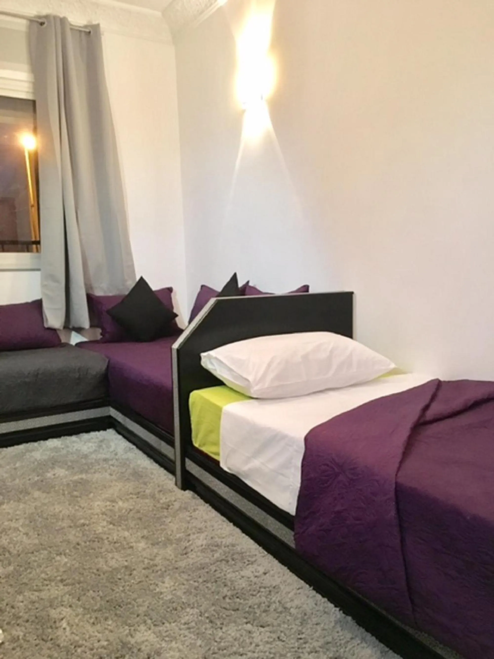 Bed in Appart Hotel Tanger Paname