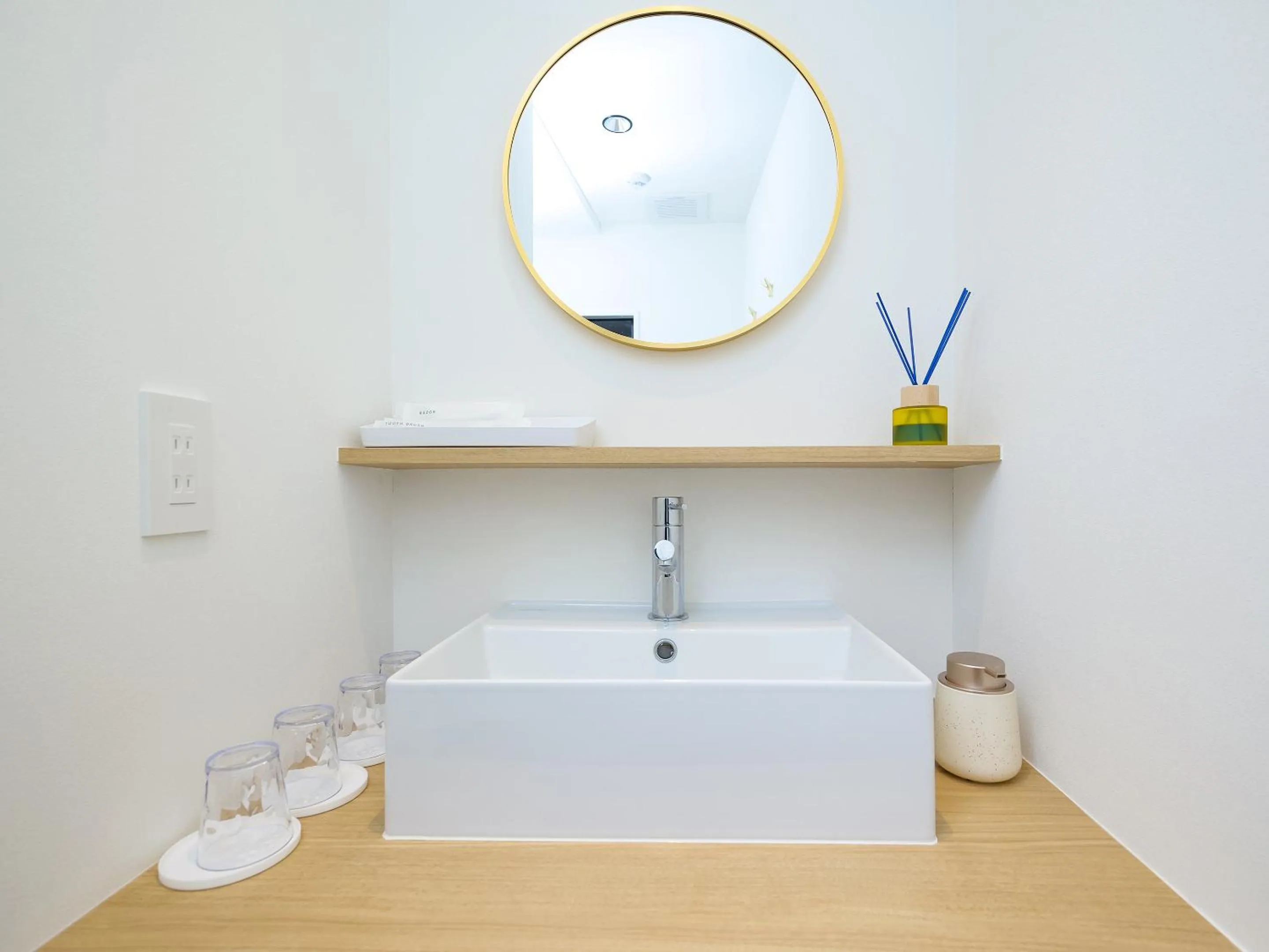 Photo of the whole room in HOTEL THE CUBE Naha Kokusai Street