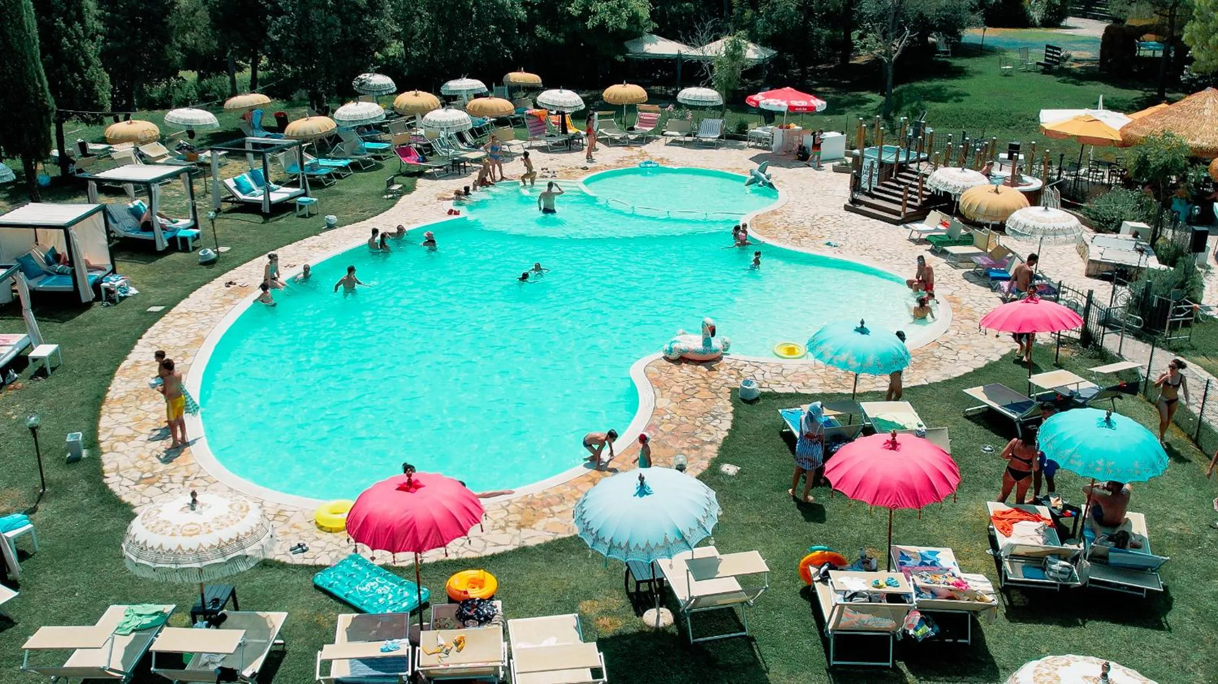 Pool view in Il Podere Del Germano Reale