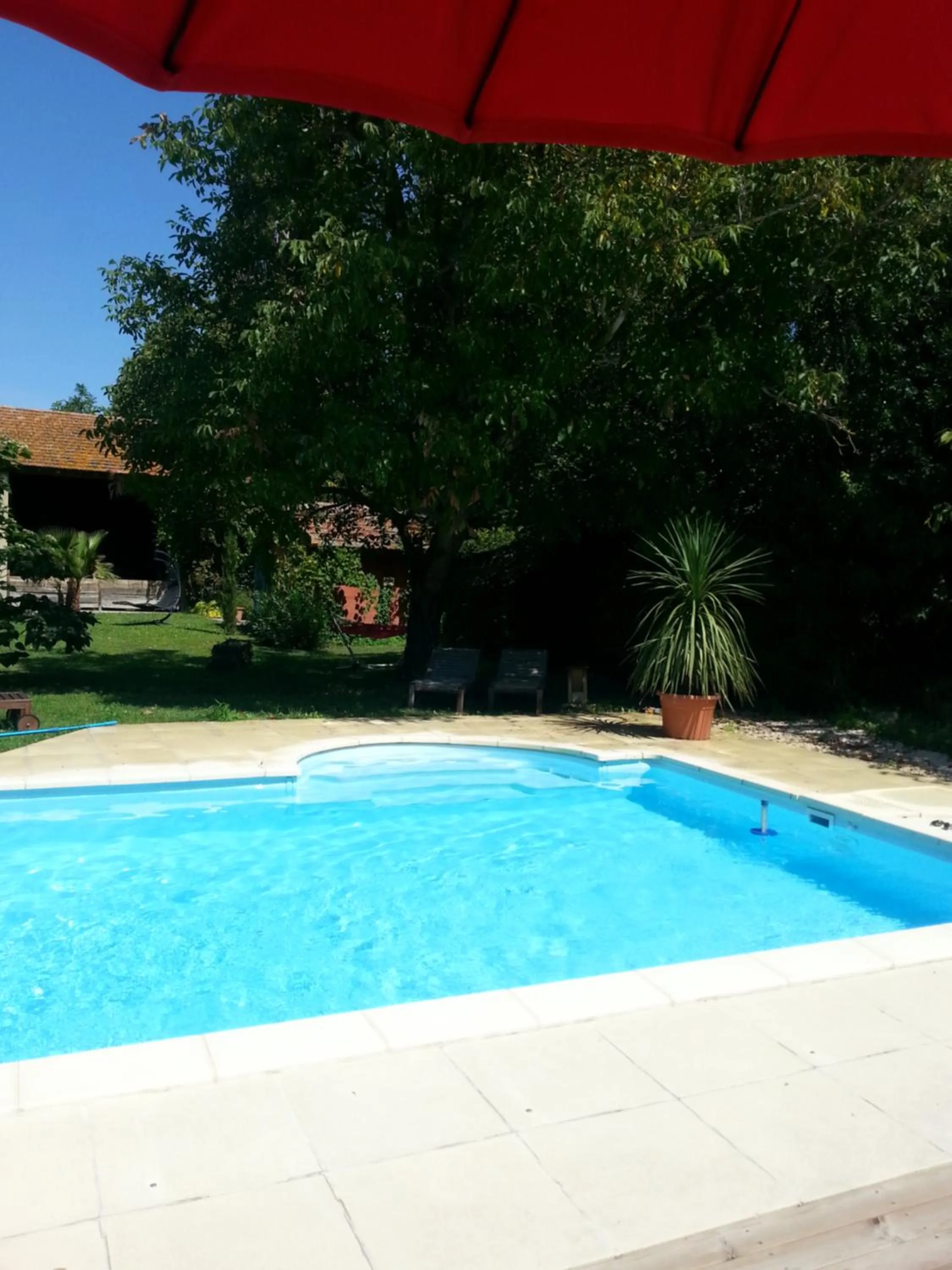 Pool view in Le Mas des Platanes
