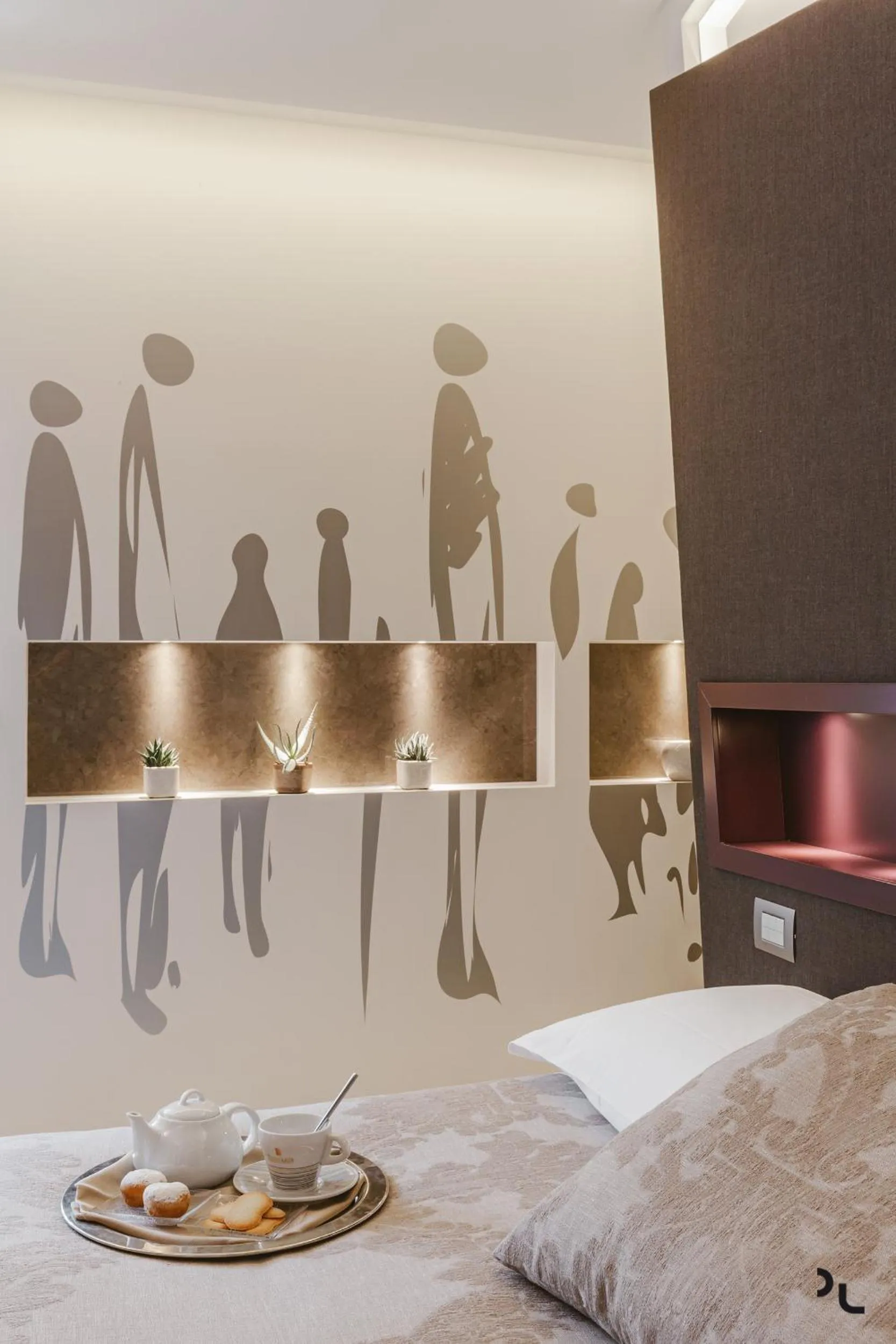 Bed in La Residenza del Monaco bianco