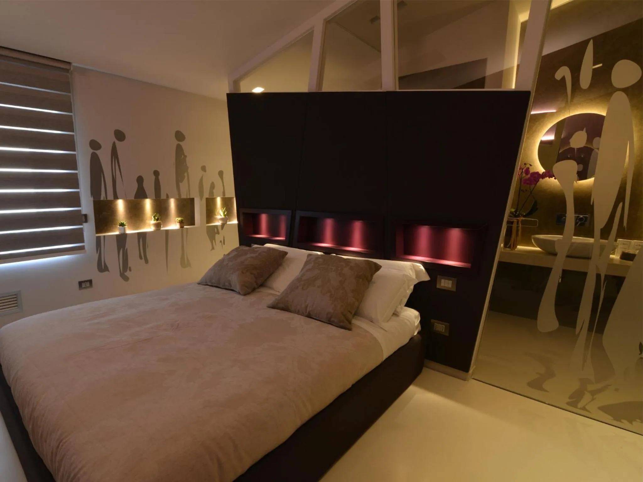 Bed in La Residenza del Monaco bianco