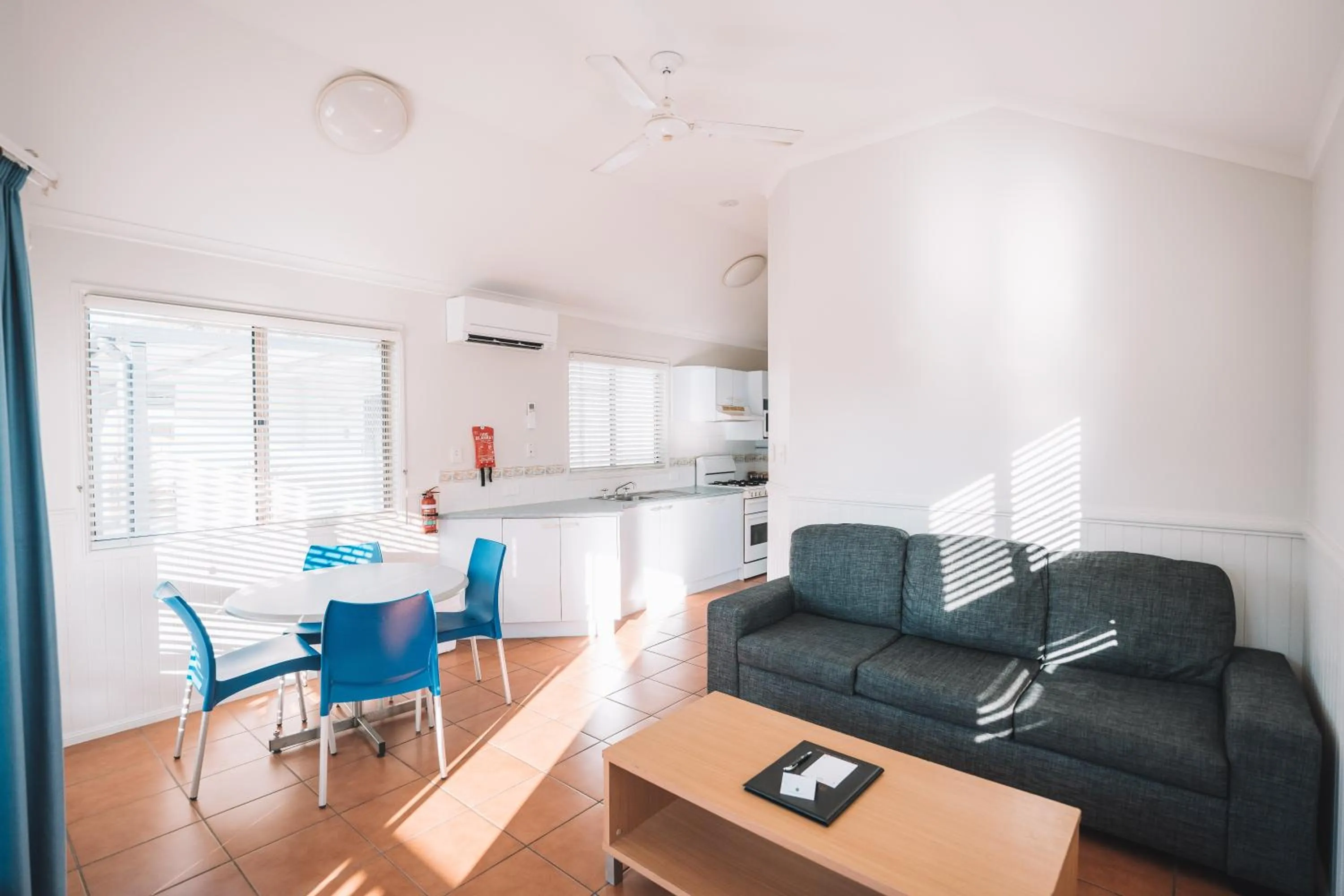 Living room in BIG4 Rainbow Beach Holiday Park