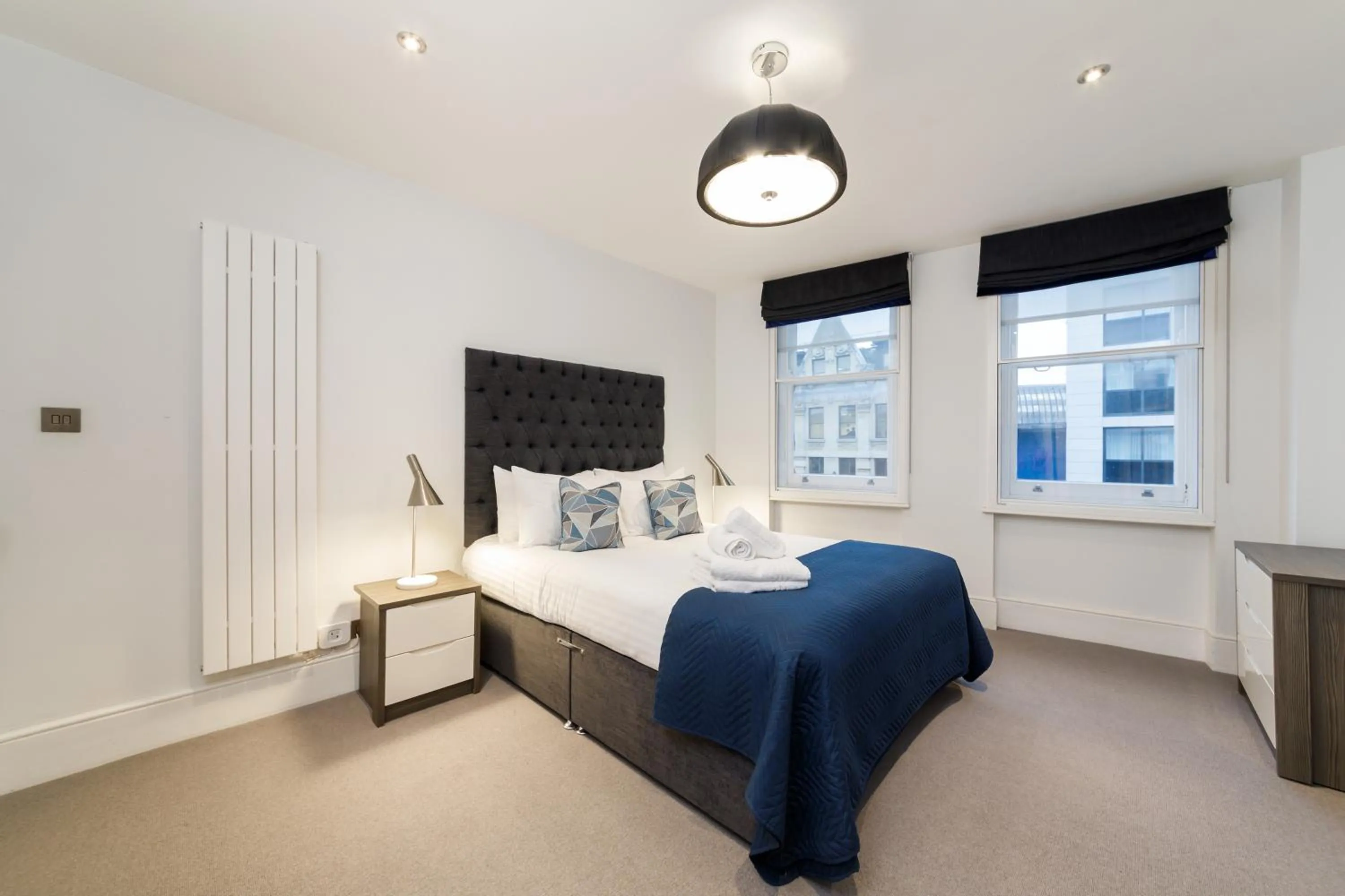 Bed in Garrick Mansions by Aeria Apartments