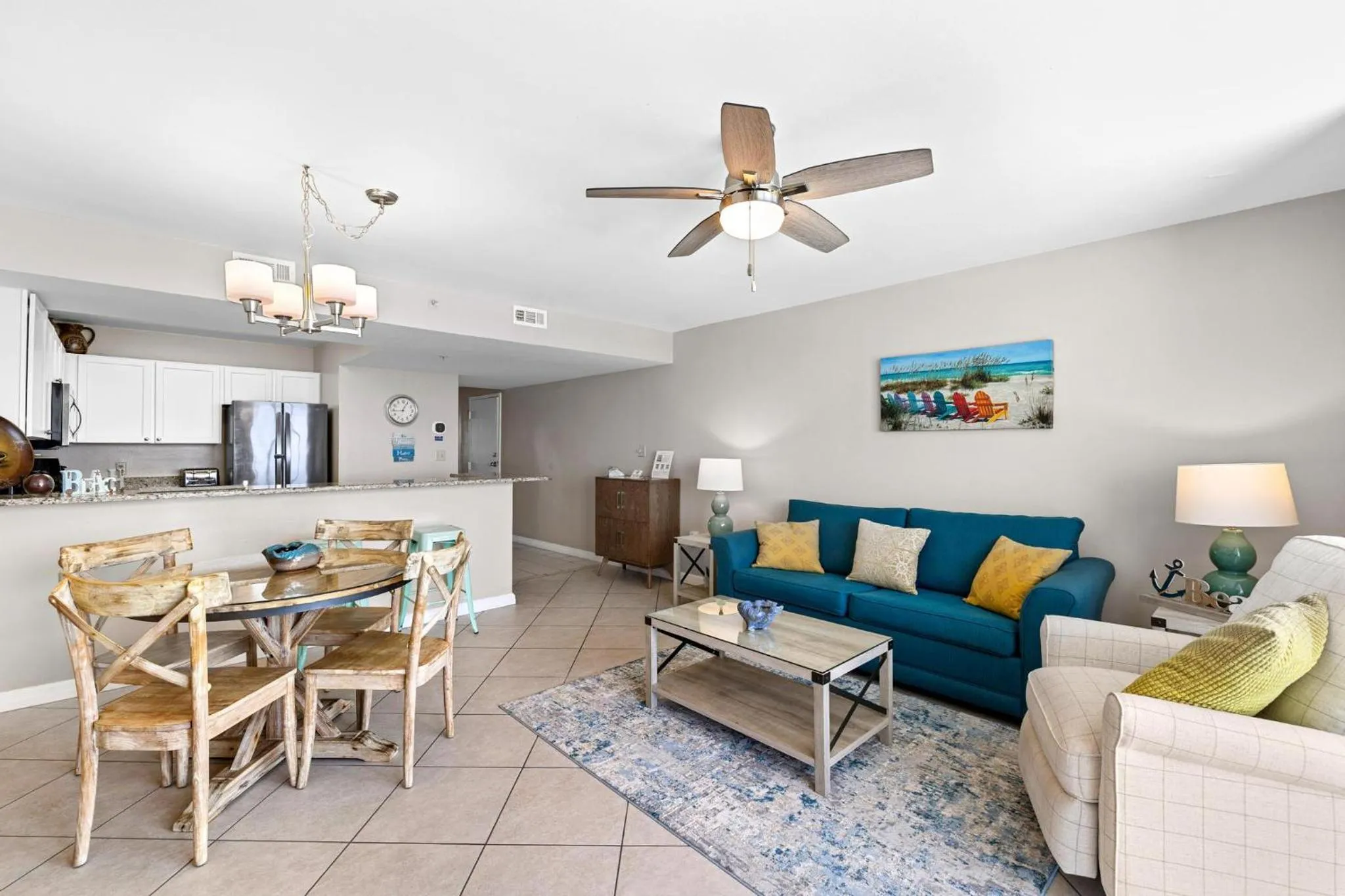 Living room in Pelican Beach Resort Condos