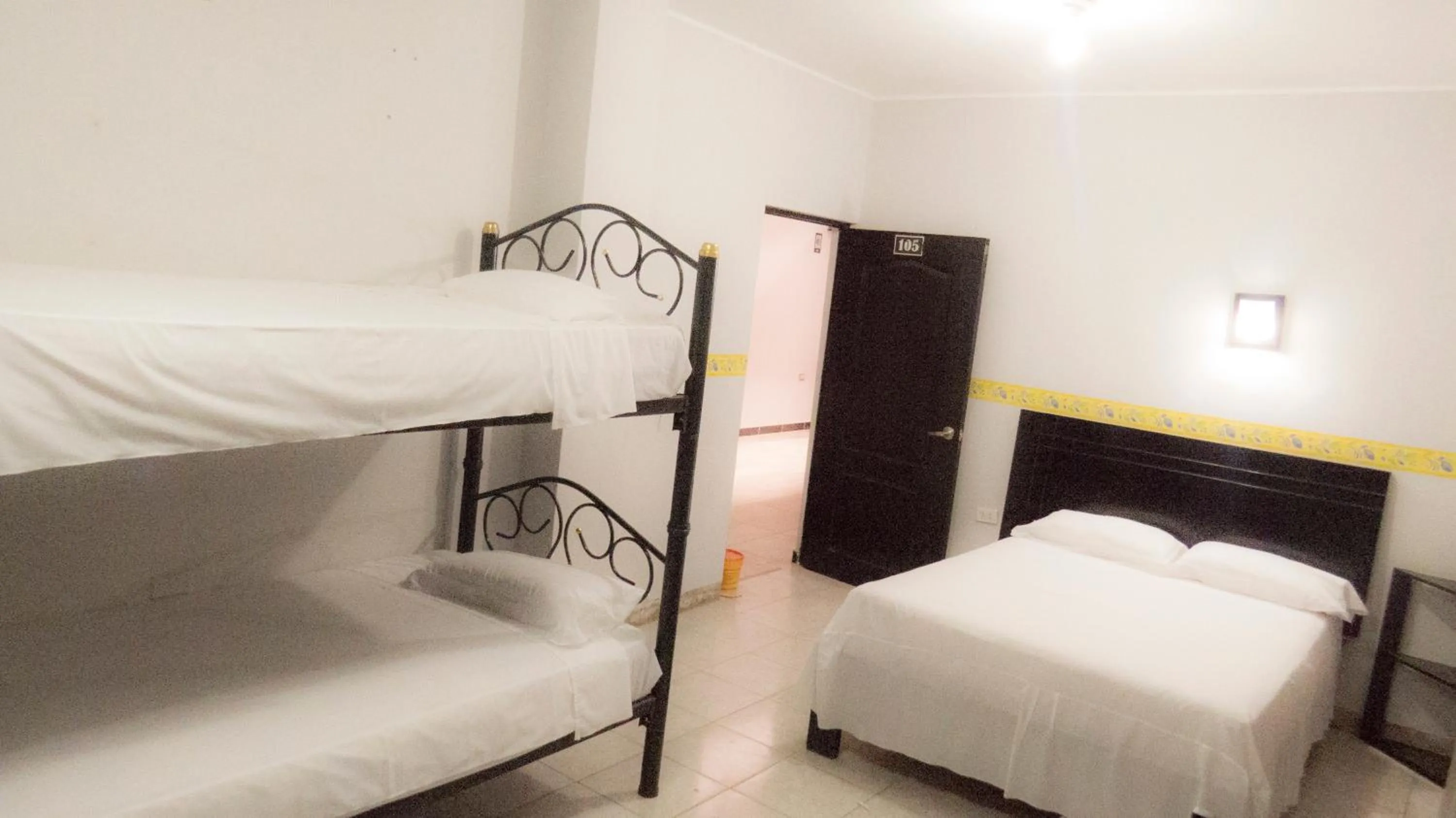 Decorative detail, Bed in Jer`s Hostal