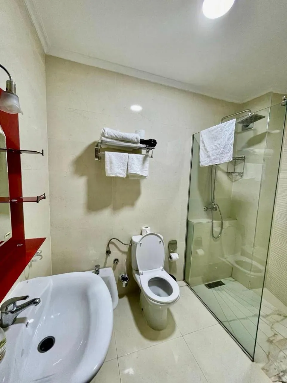 Shower in Appart Hotel Rania