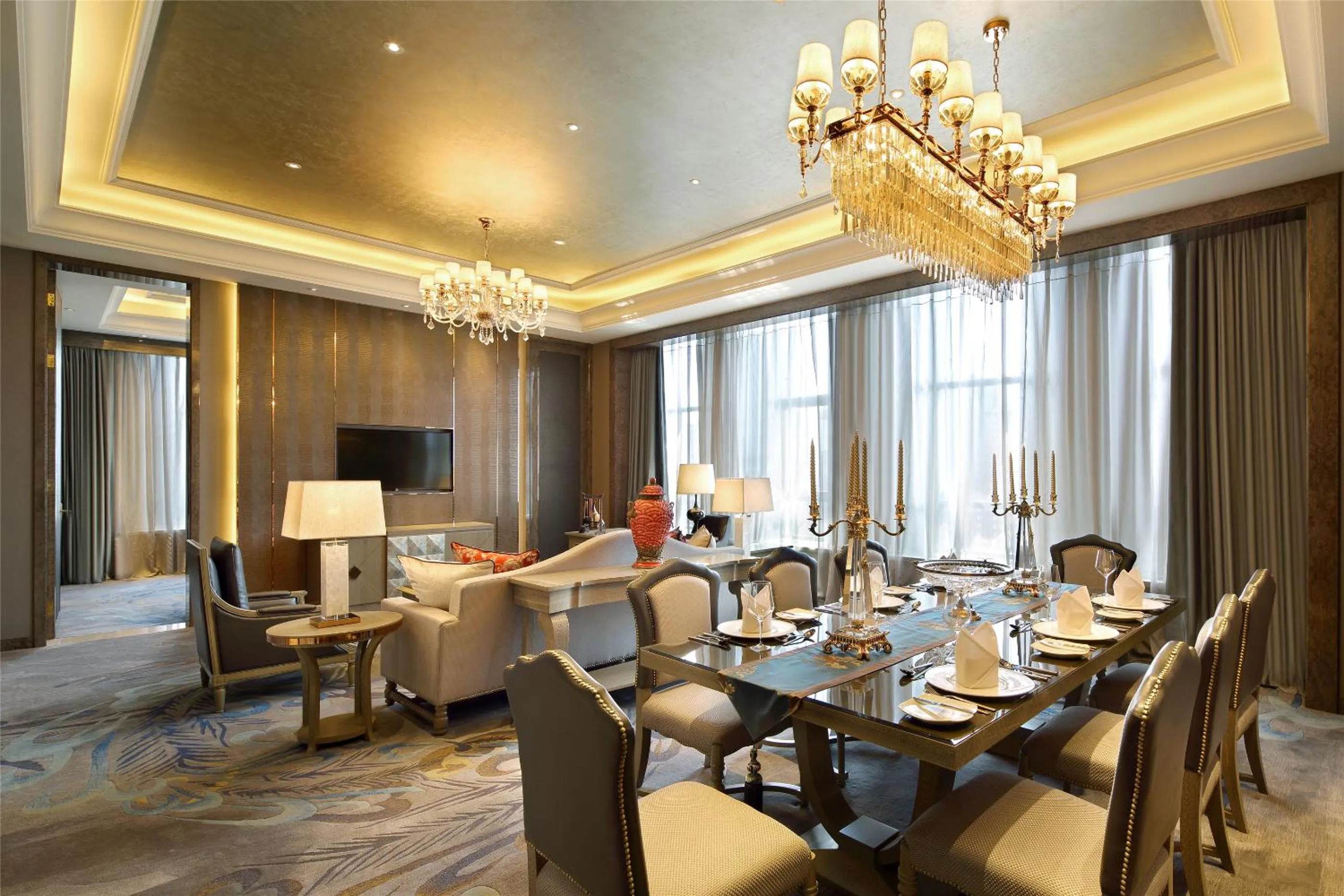 Living room in Wanda Realm Siping