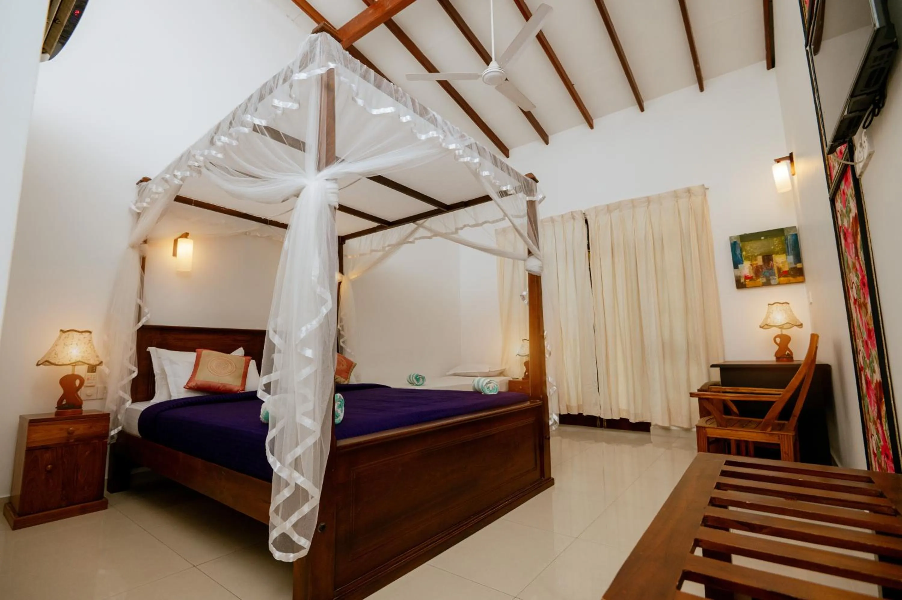 Bedroom, Bed in Prince Beach Hotel Bentota