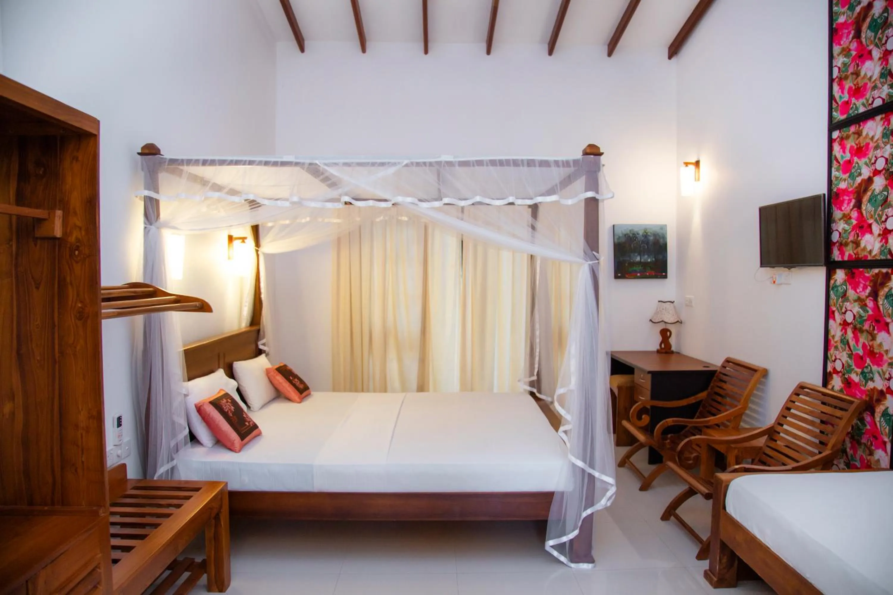 Bedroom, Bed in Prince Beach Hotel Bentota