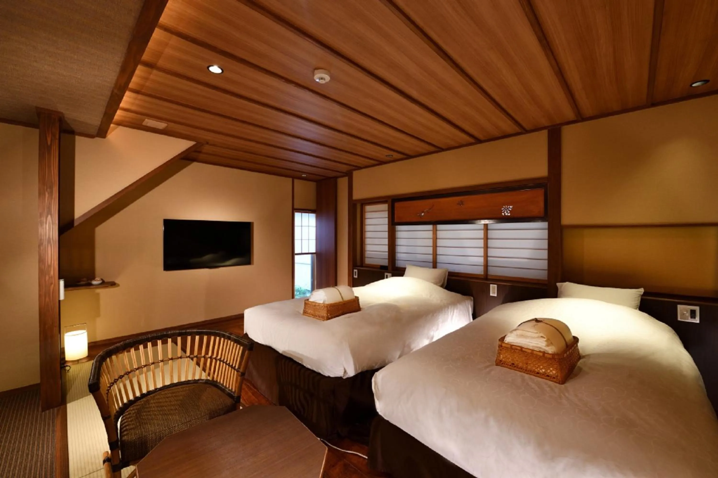Photo of the whole room, Bed in Muromachi Yutone Kyokoyado
