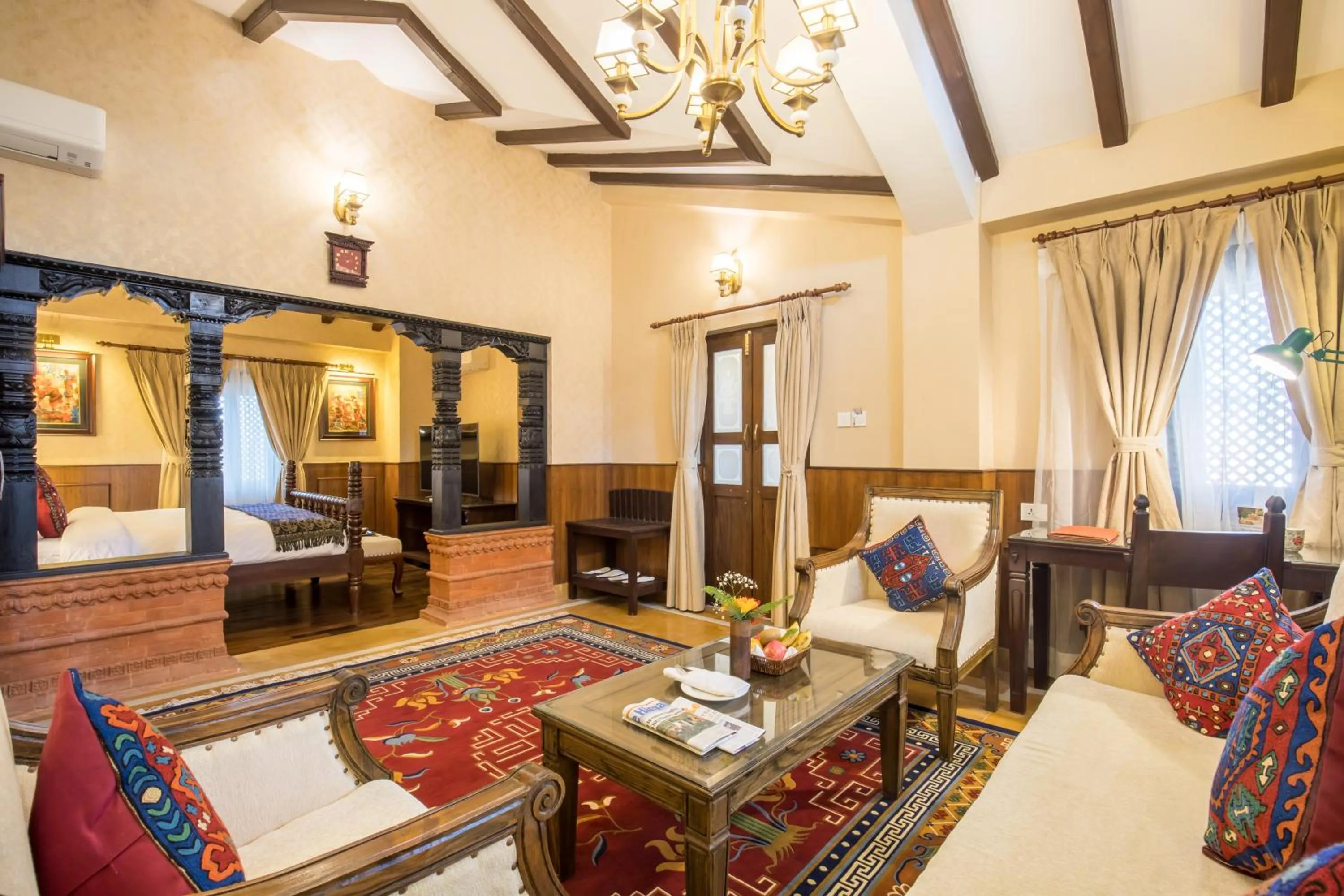 Living room in Baber Mahal Vilas - The Heritage Hotel