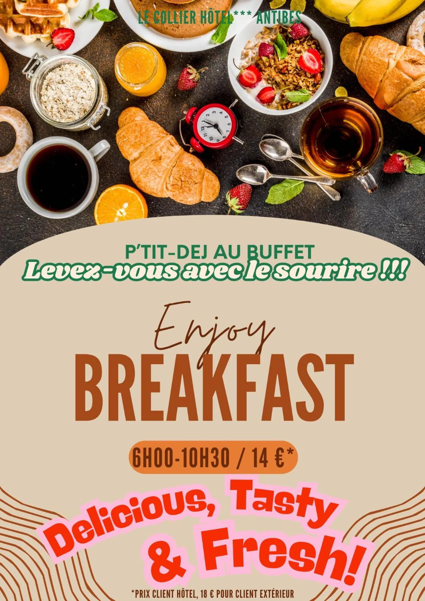 Breakfast in Hôtel Le Collier