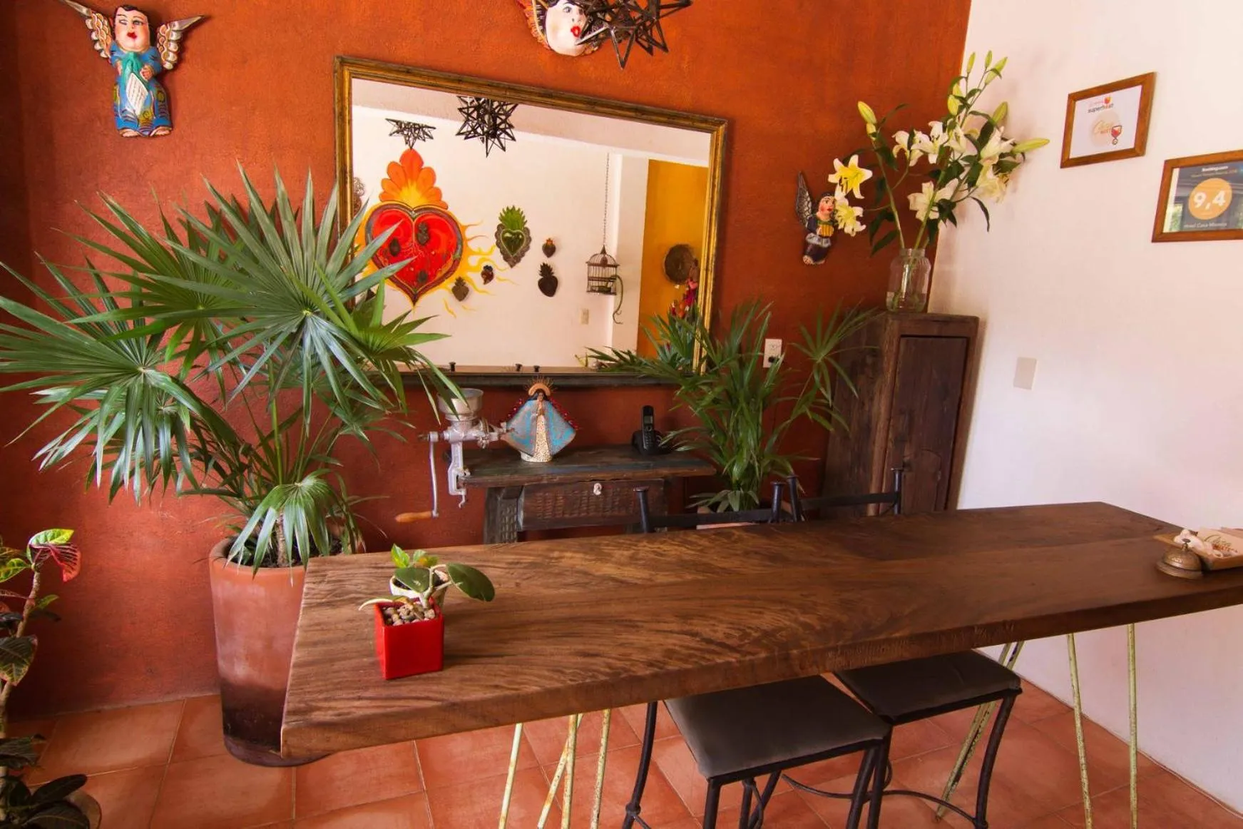 Seating area in Hotel Casa Mixteca