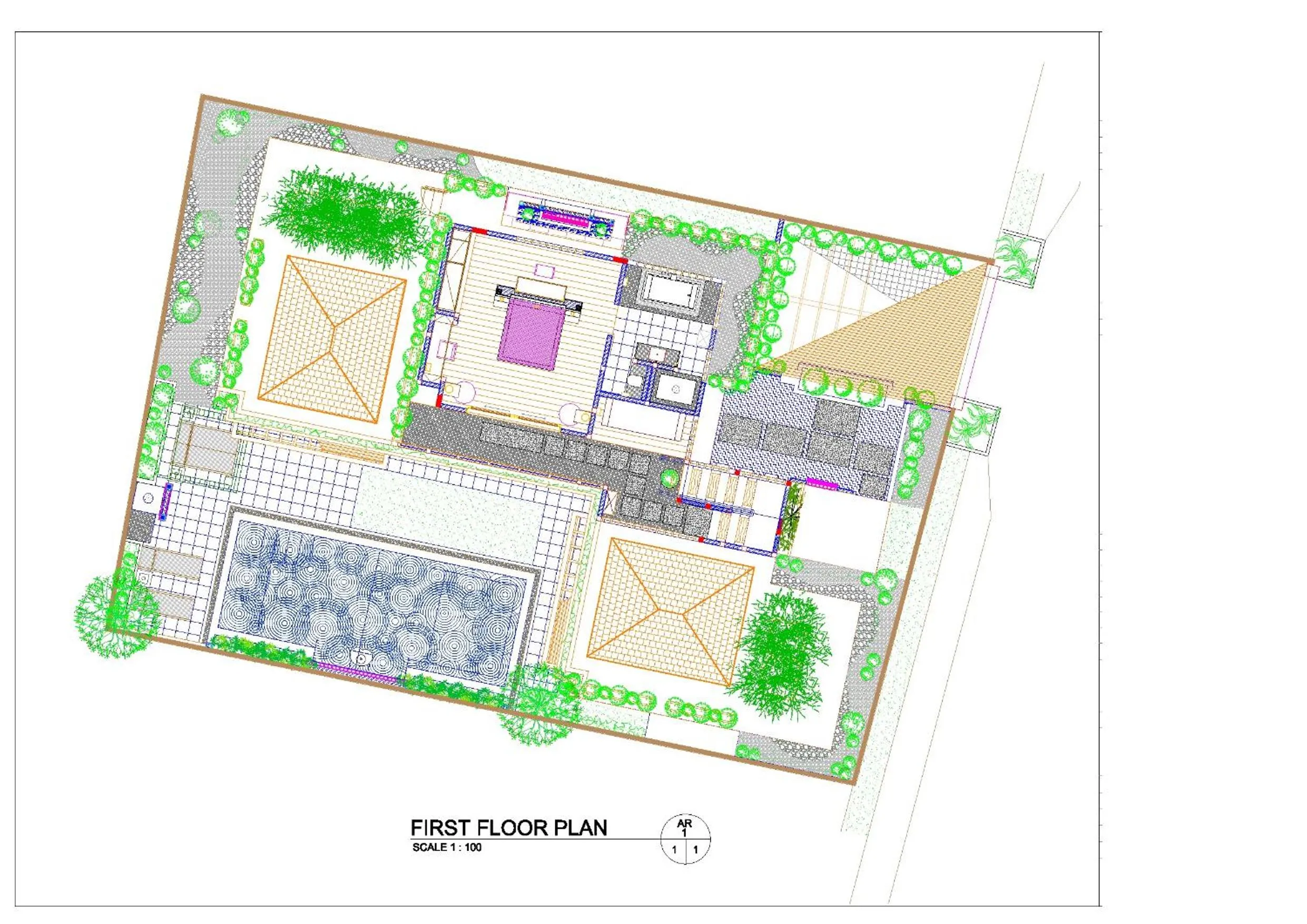 Floor plan in Kedonganan Beach Villa