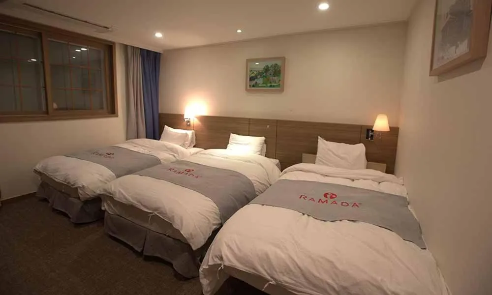 Photo of the whole room, Bed in Ramada Taebaek Hotel