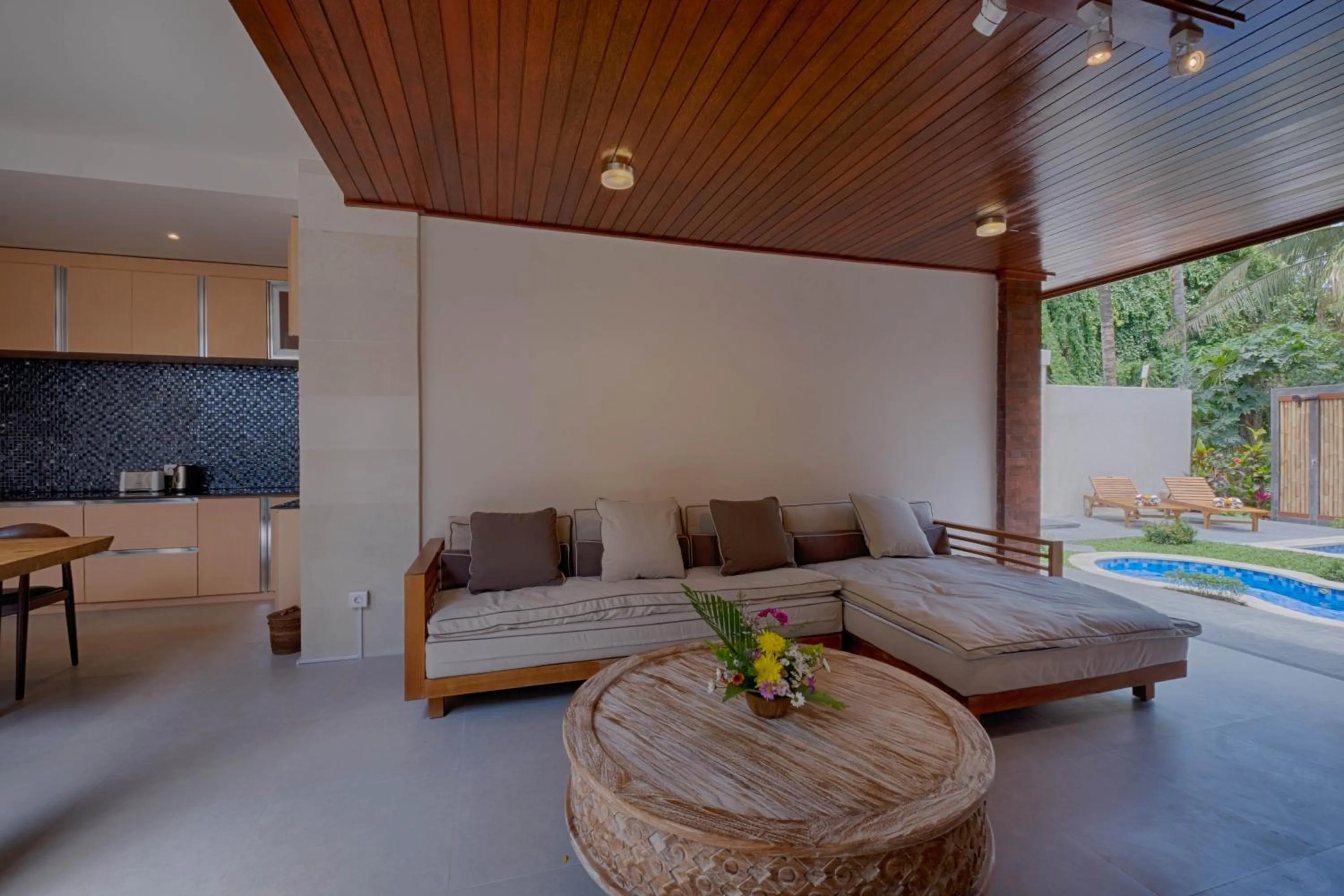 Living room in Mas Ubud Villa by Sanga Sanga Hospitality