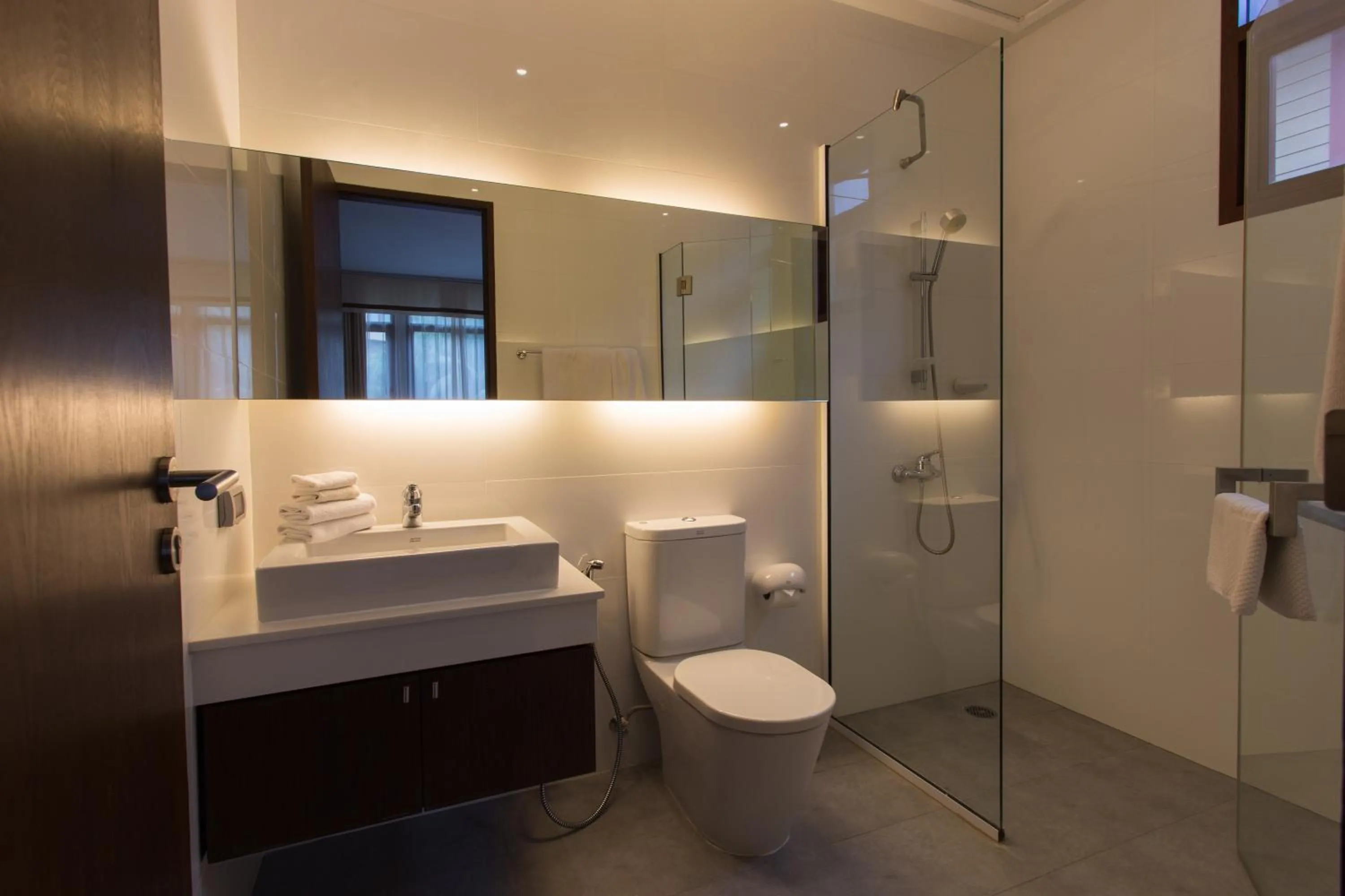 Bathroom in Amatapura Beachfront Villa 10 , SHA Certified