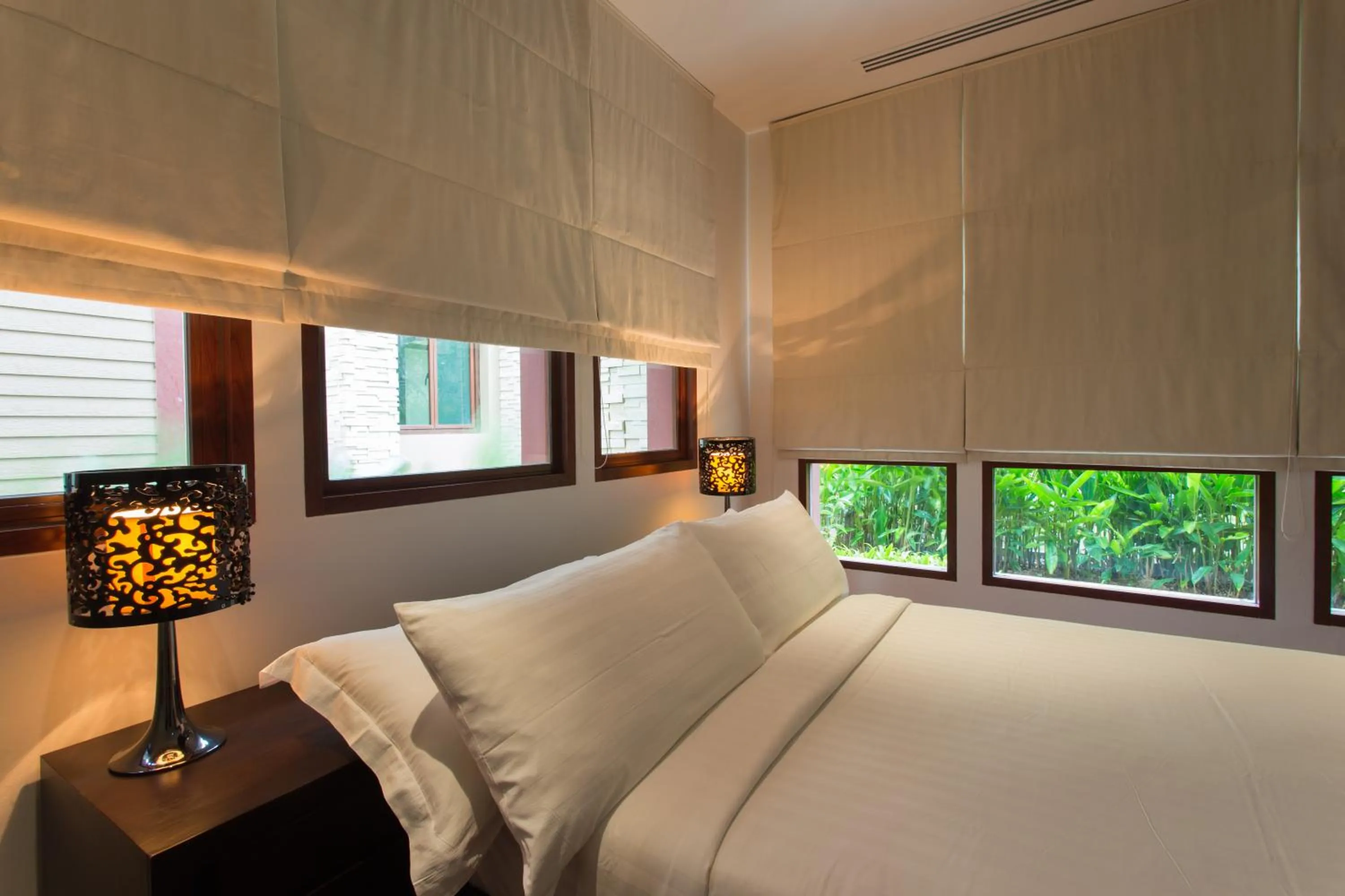 Bedroom, Bed in Amatapura Beachfront Villa 10 , SHA Certified