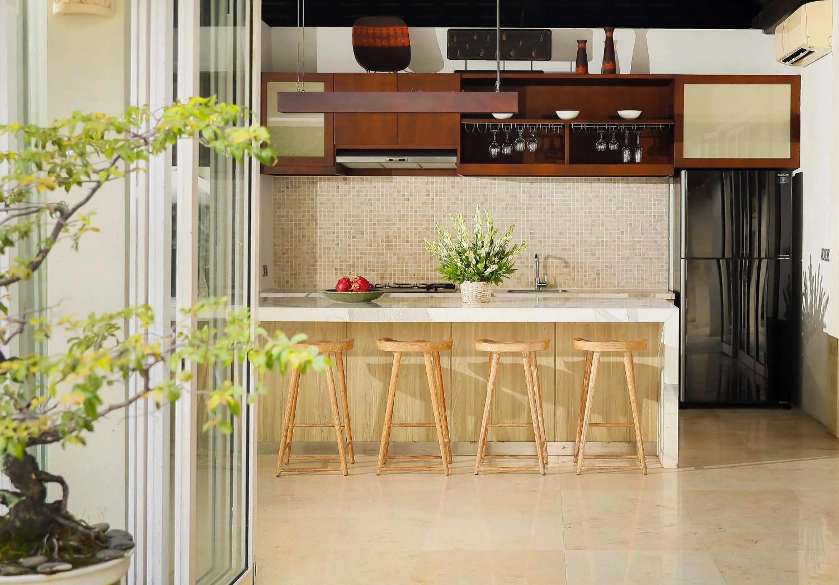 kitchen in Villa Tenang by Nakula