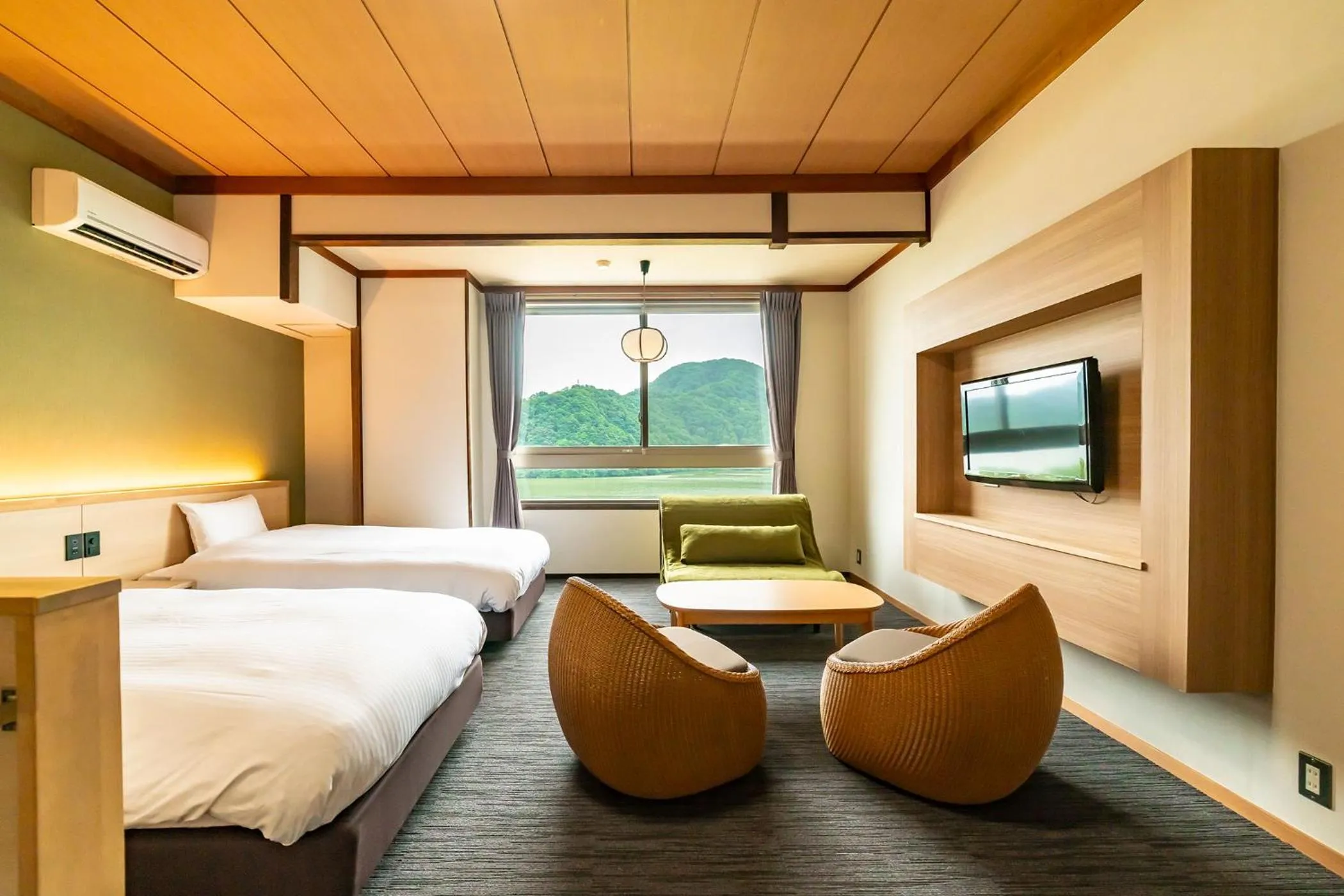 Photo of the whole room, Bed in Ooedo Onsen Monogatari Premium Kinosaki