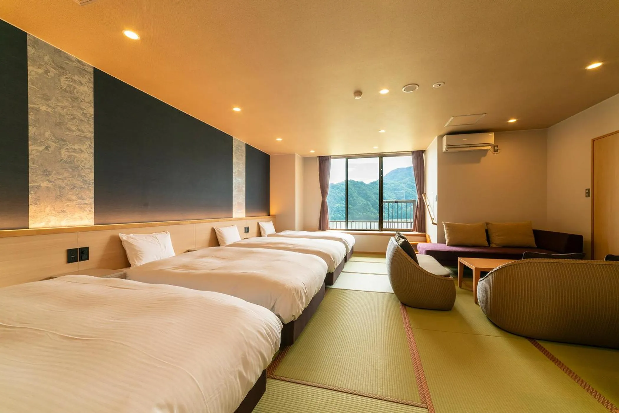 Photo of the whole room, Bed in Ooedo Onsen Monogatari Premium Kinosaki