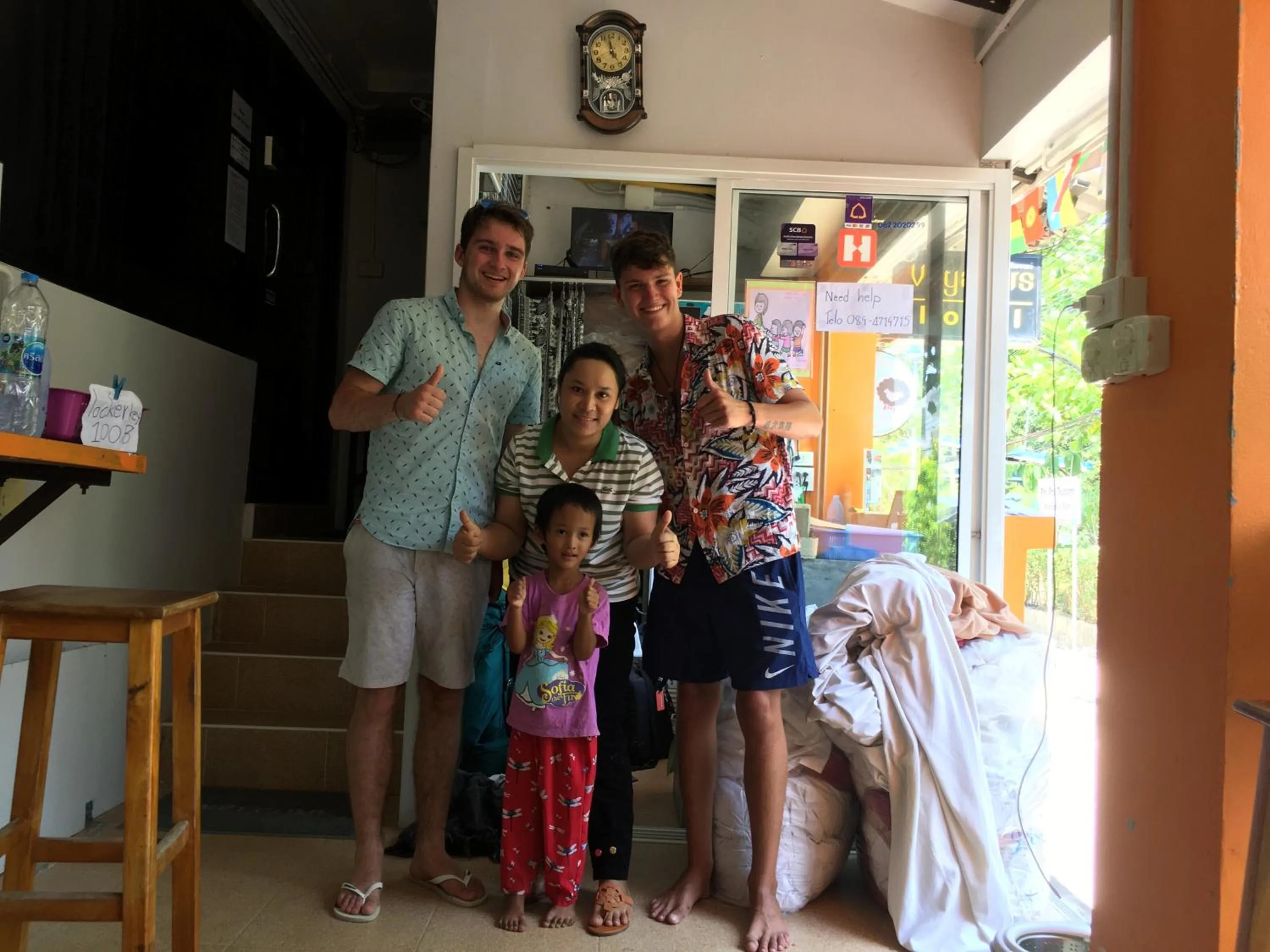 People in Voyagers Hostel