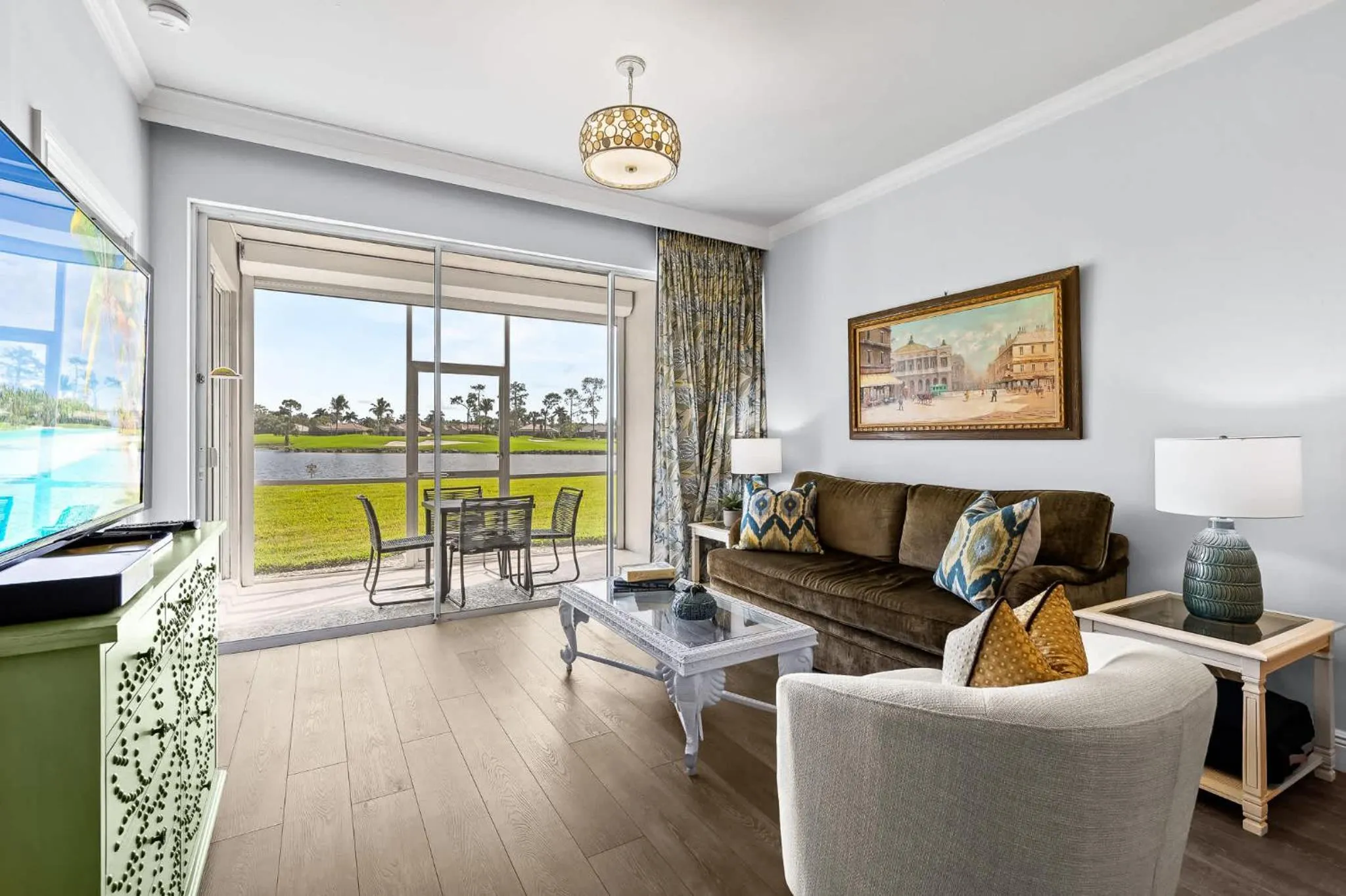 Living room in Bologna Golf Condo in the Lely Resort