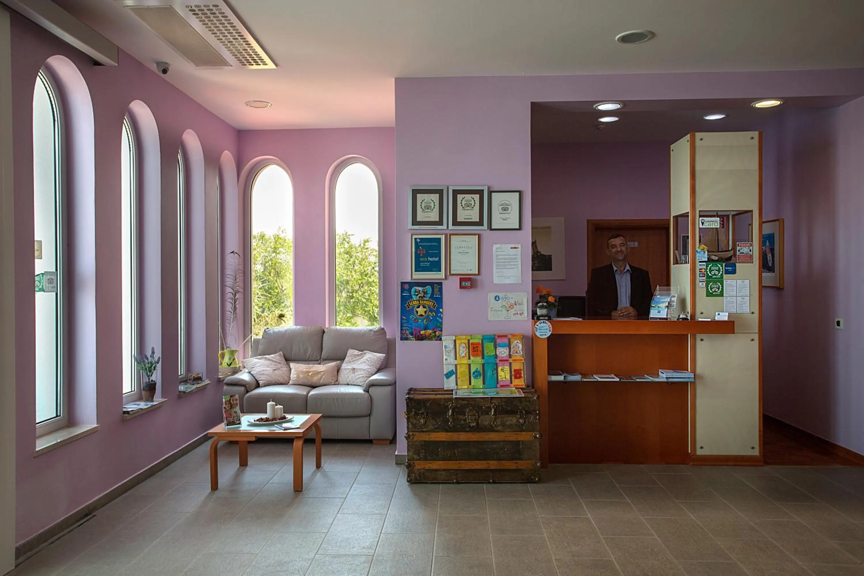 Lobby or reception in Hotel Manora