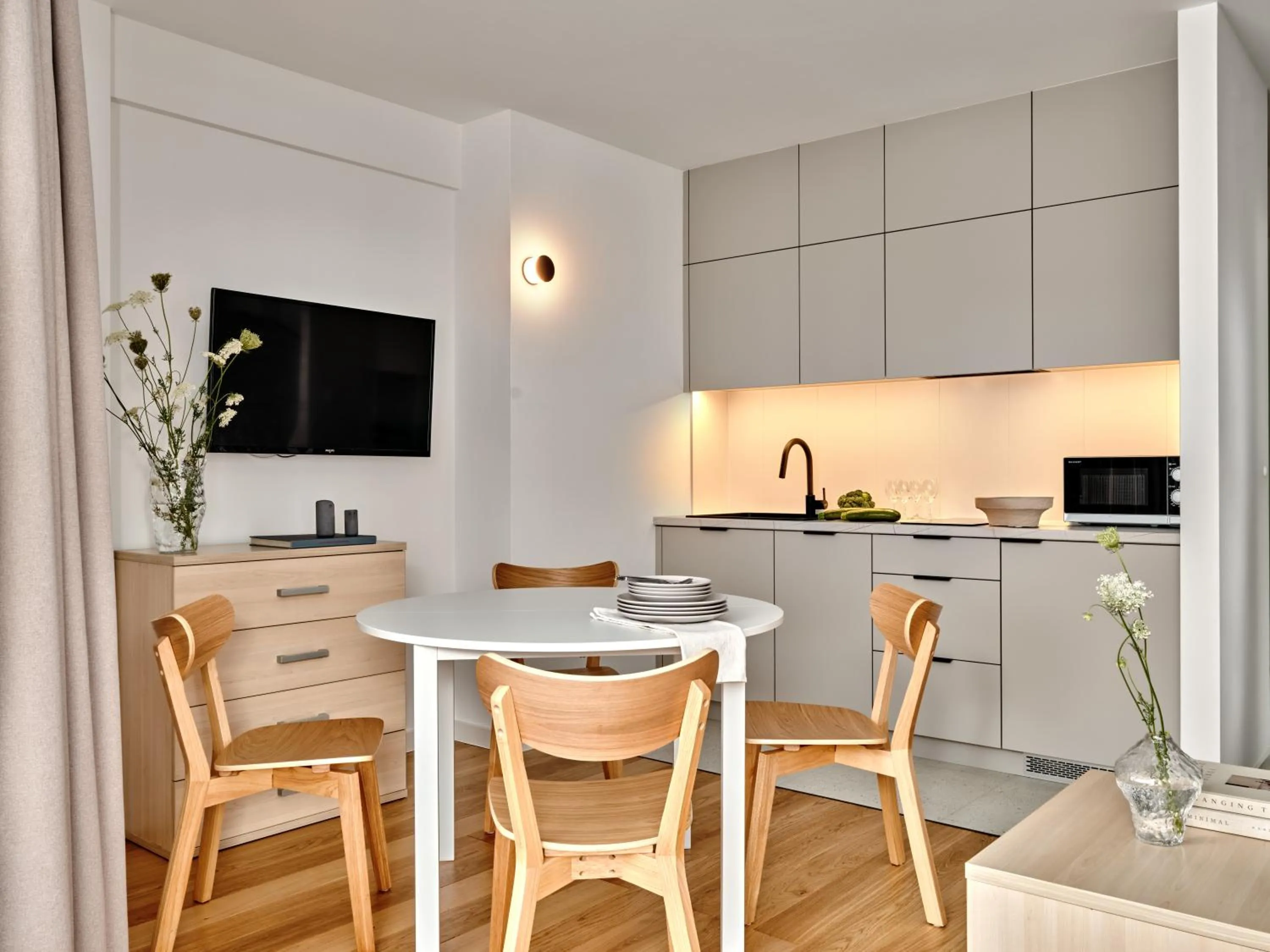 Kitchen or kitchenette in Apartamenty Media Park