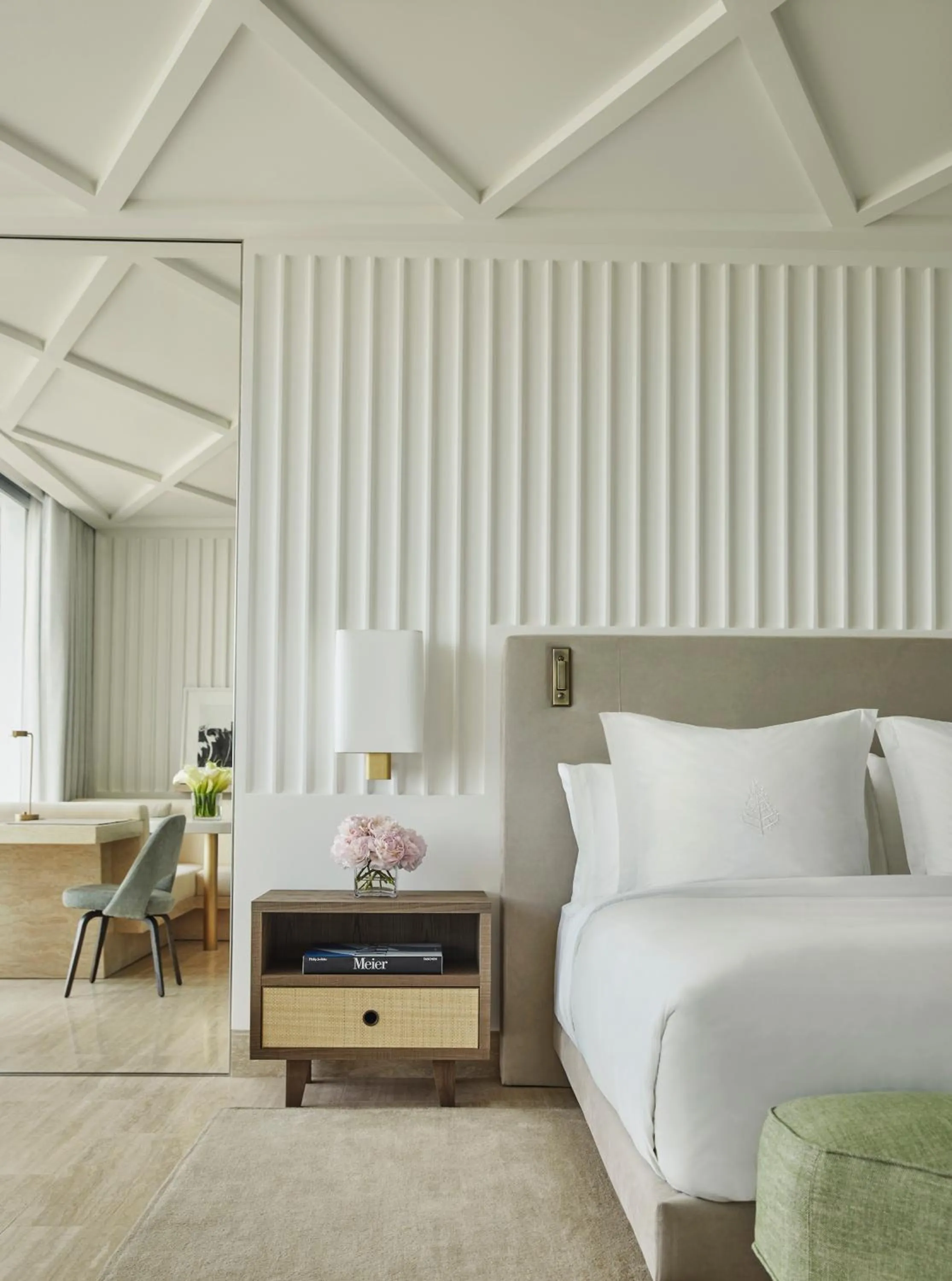 Decorative detail, Bed in Four Seasons Hotel at The Surf Club