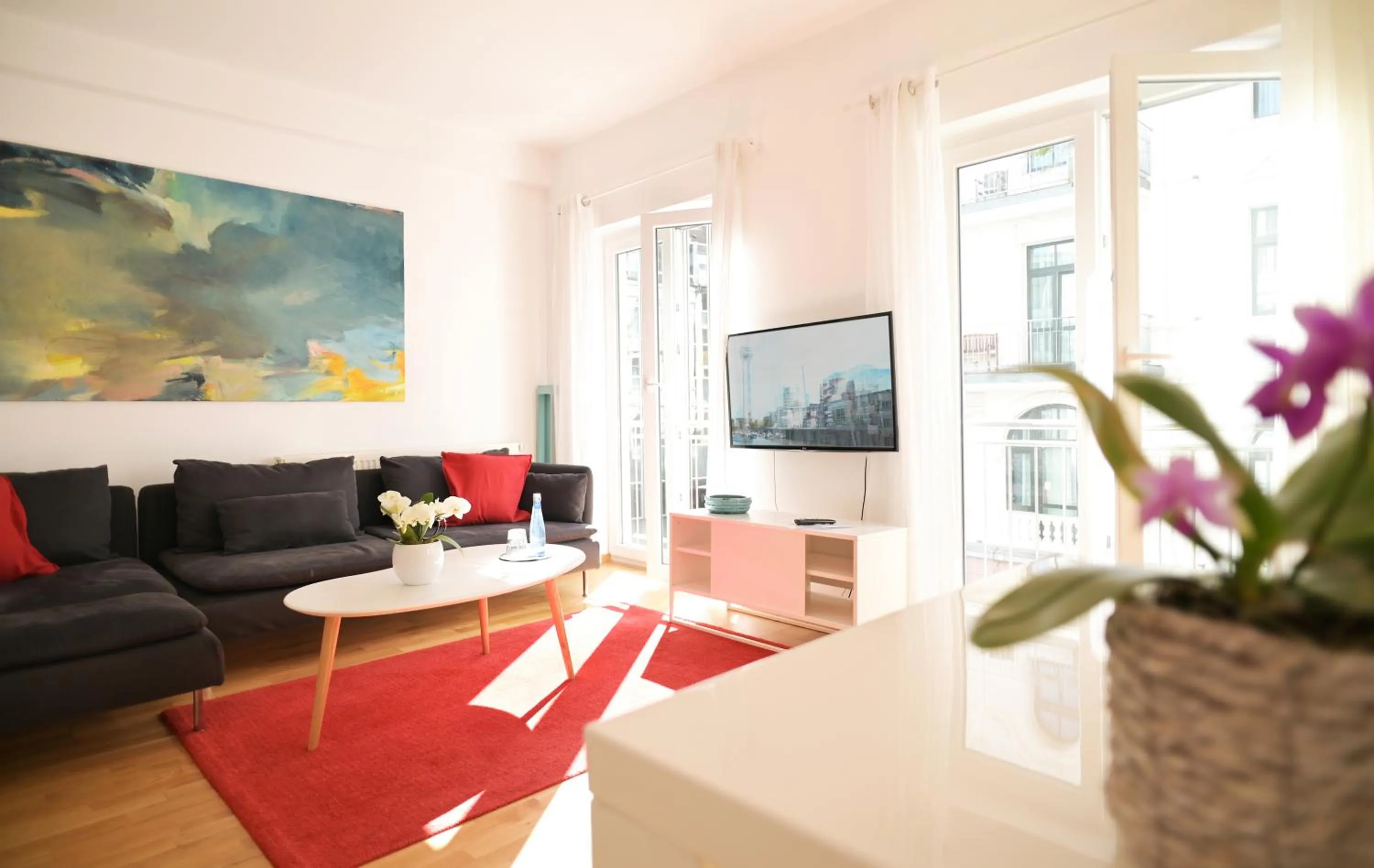 Seating area in Victoria Apartments