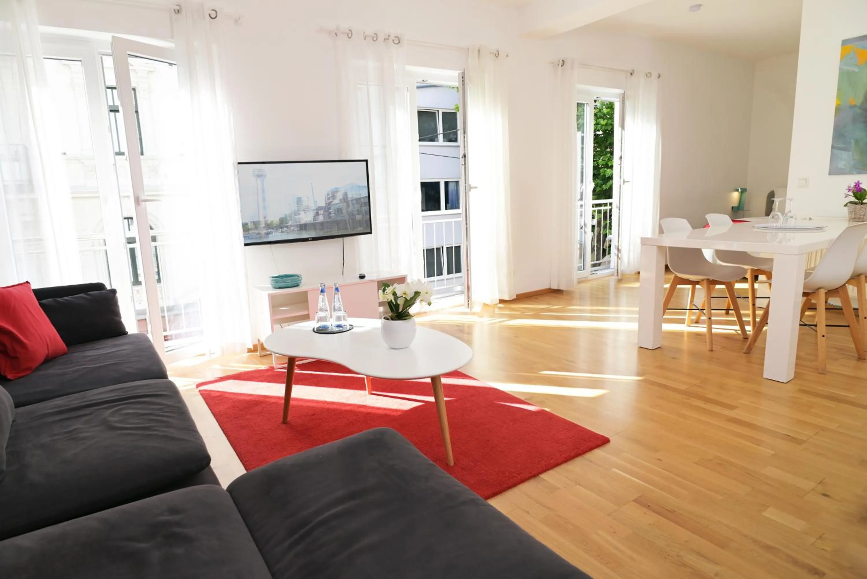 Seating area in Victoria Apartments