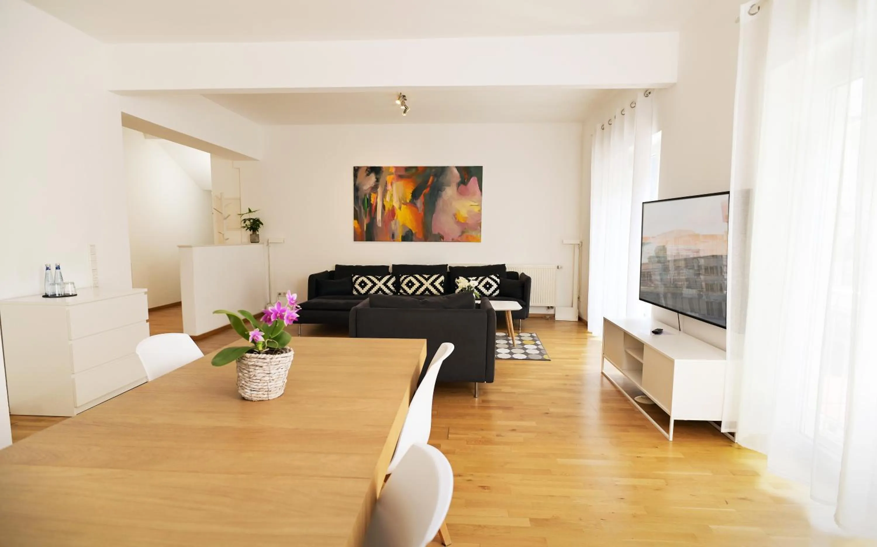 Seating area in Victoria Apartments