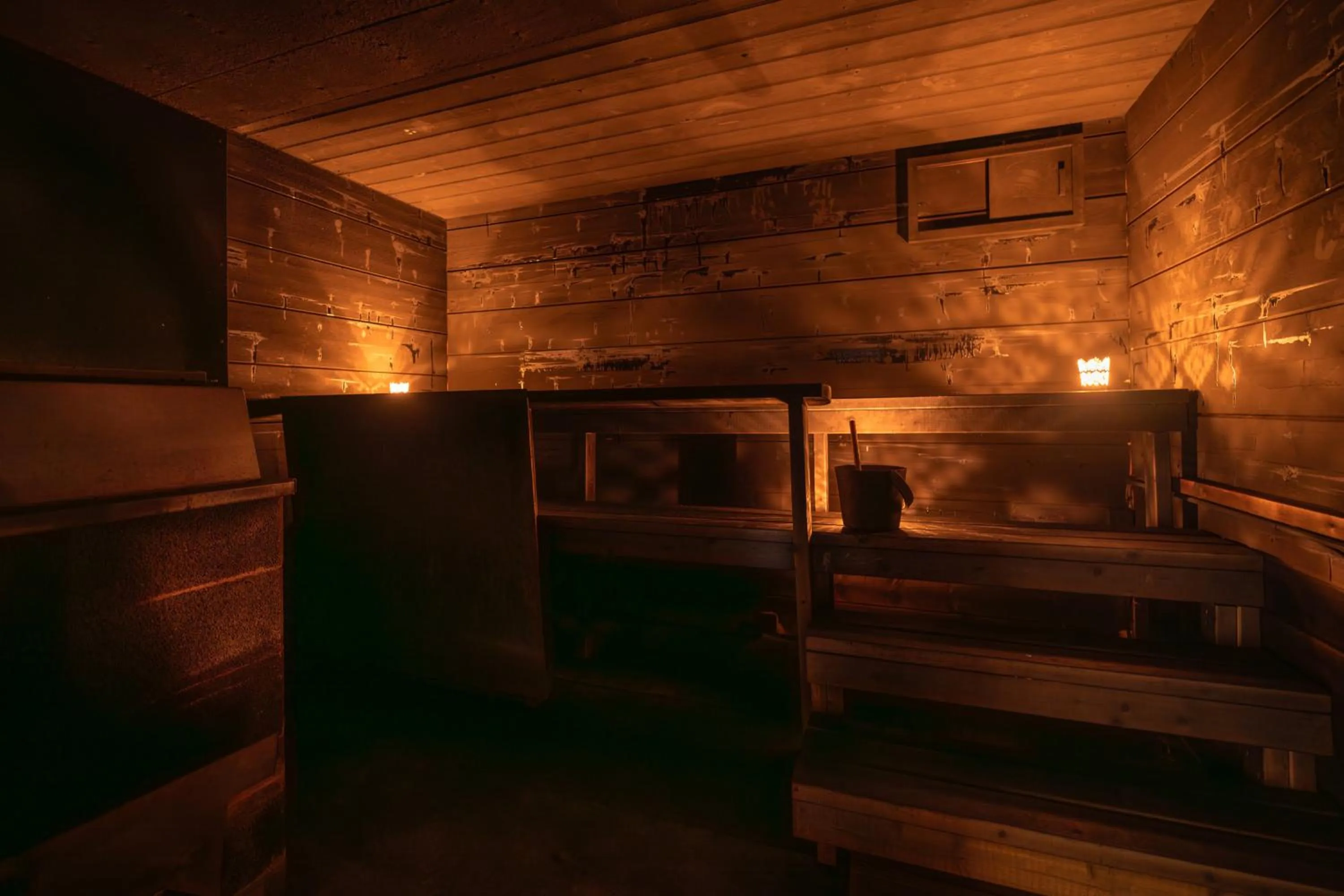 Sauna in Kuukkeli Log Houses Aurora Resort