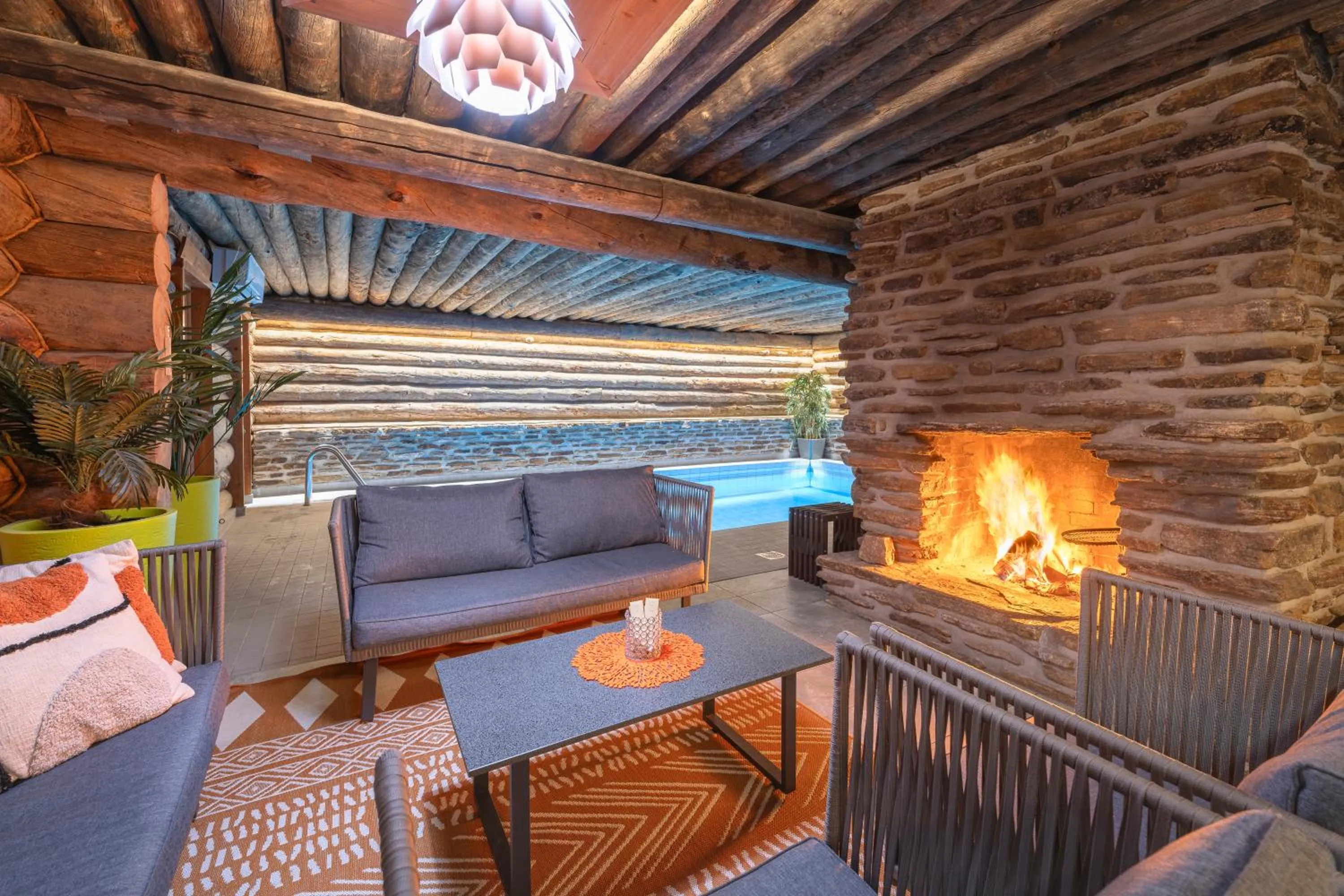 Spa and wellness centre/facilities in Kuukkeli Log Houses Aurora Resort