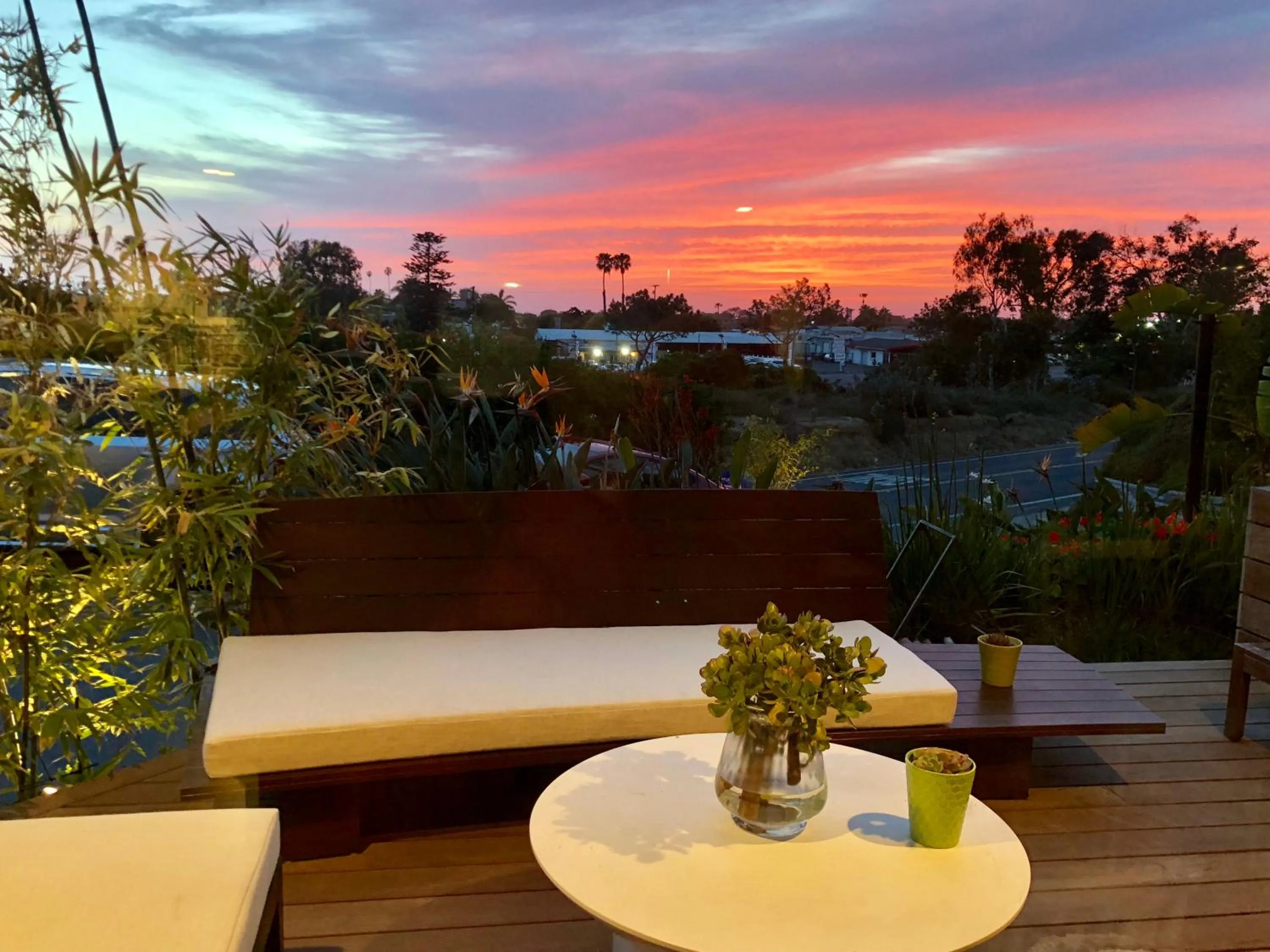 Patio in Inn at Moonlight Beach