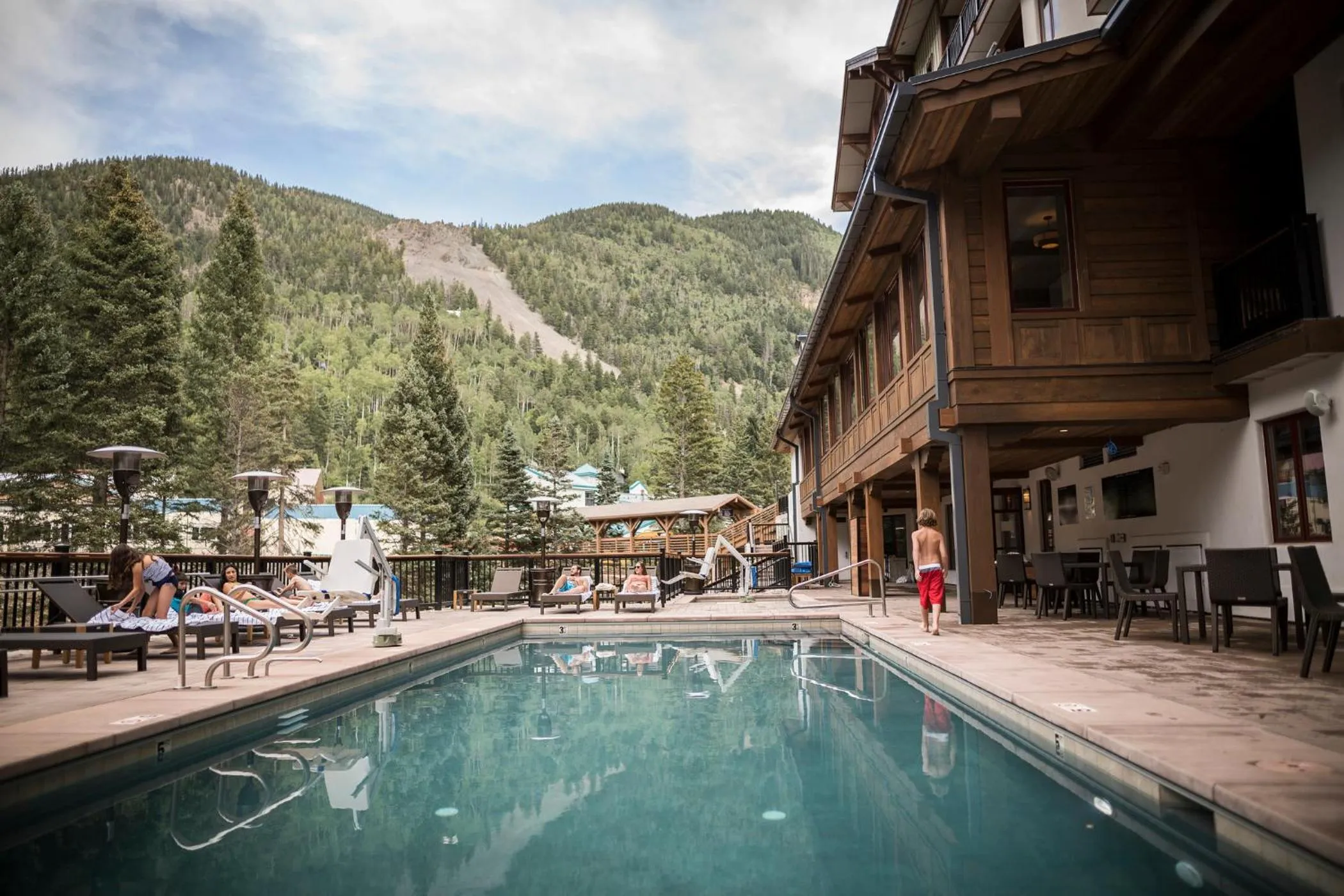 Swimming pool in The Blake at Taos Ski Valley