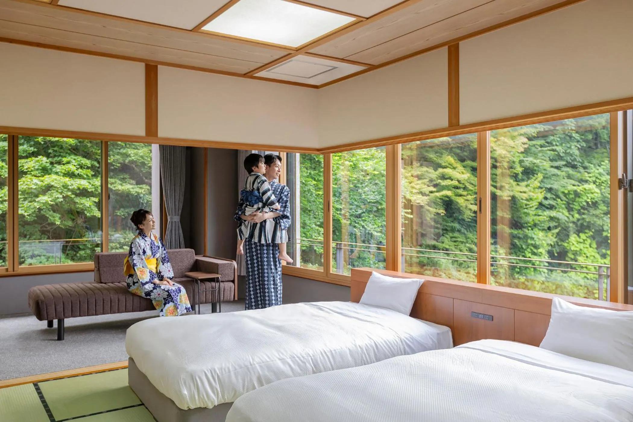 Photo of the whole room, Bed in Ooedo Onsen Monogatari Premium Ikaho