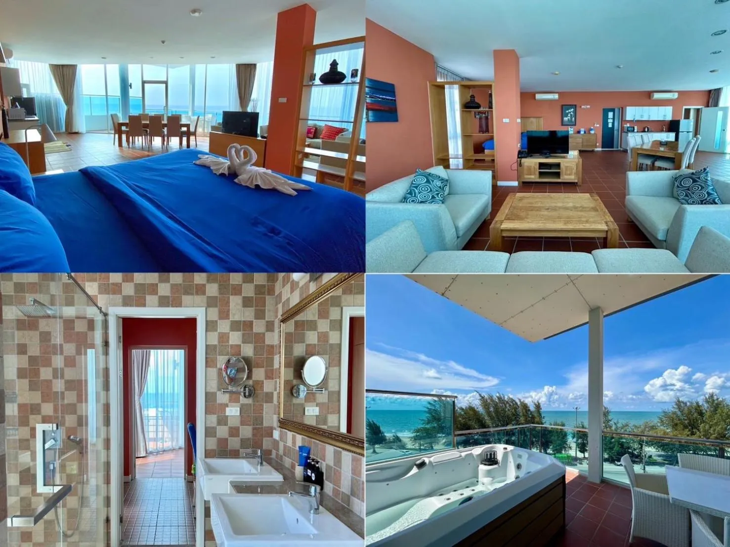 Bed in GrandBlue Resort & Beachclub