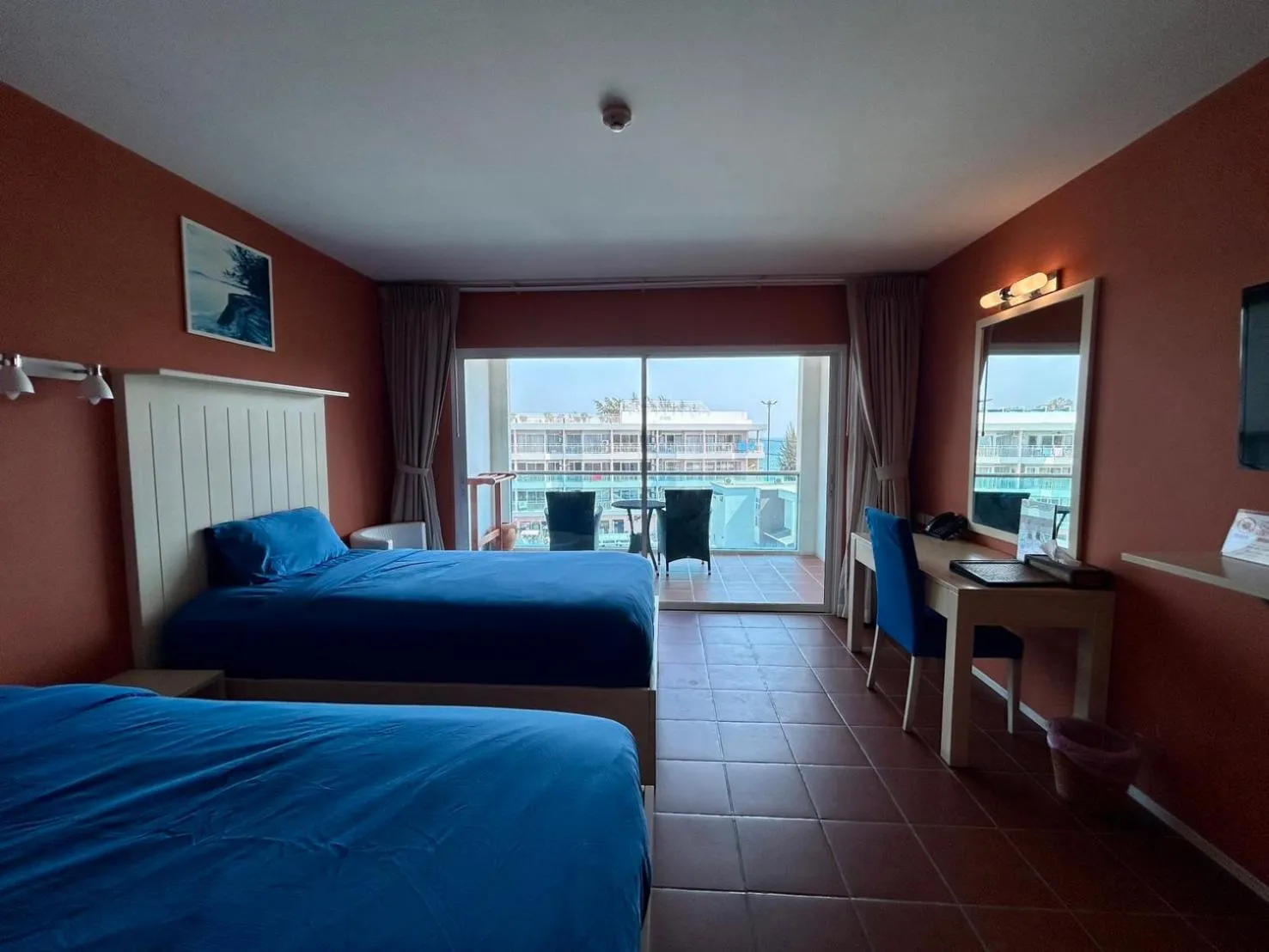 View (from property/room), Bed in GrandBlue Resort & Beachclub