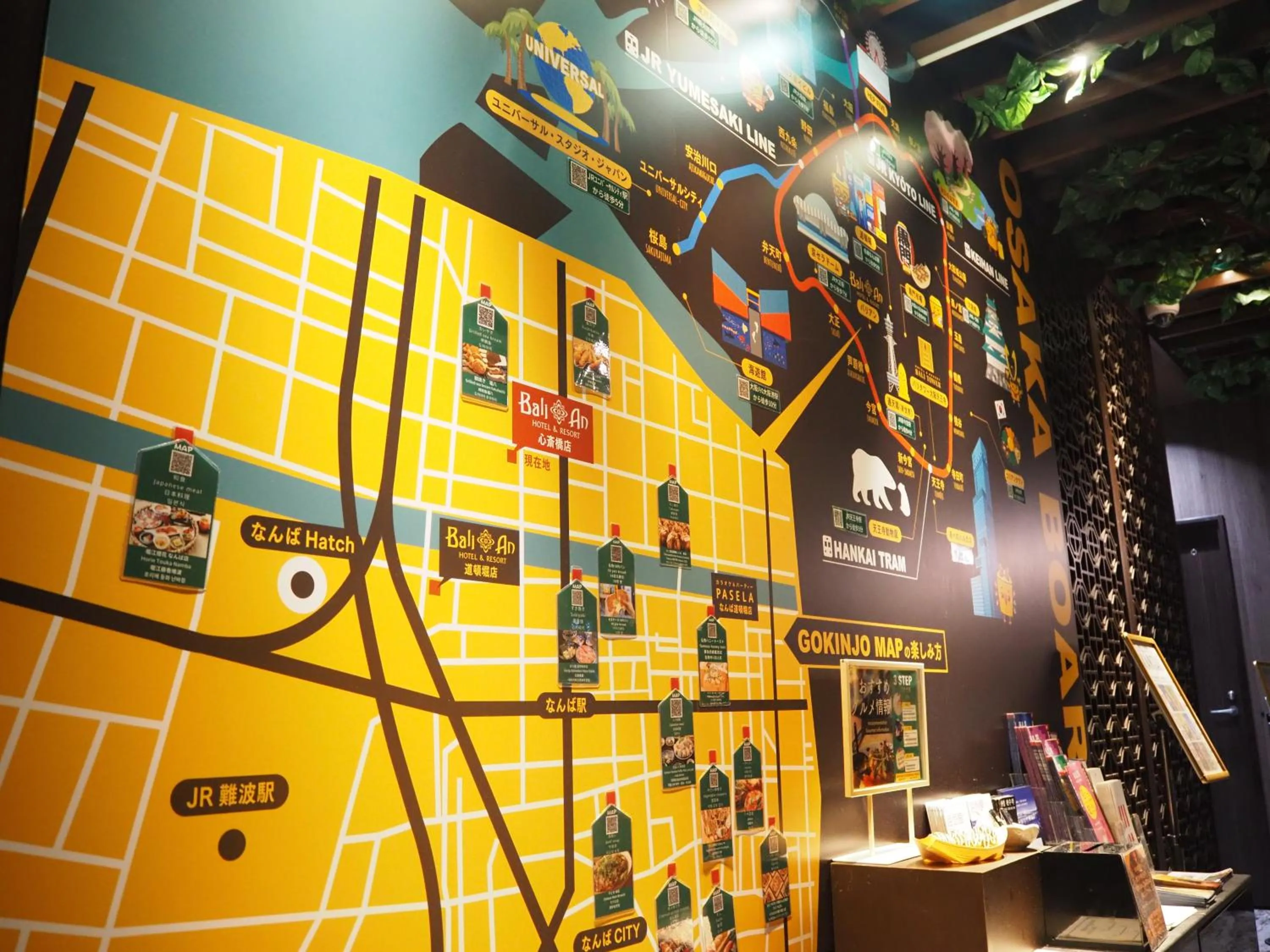 Lobby or reception in Hotel Bali An Resort Shinsaibashi Near Dotonbori