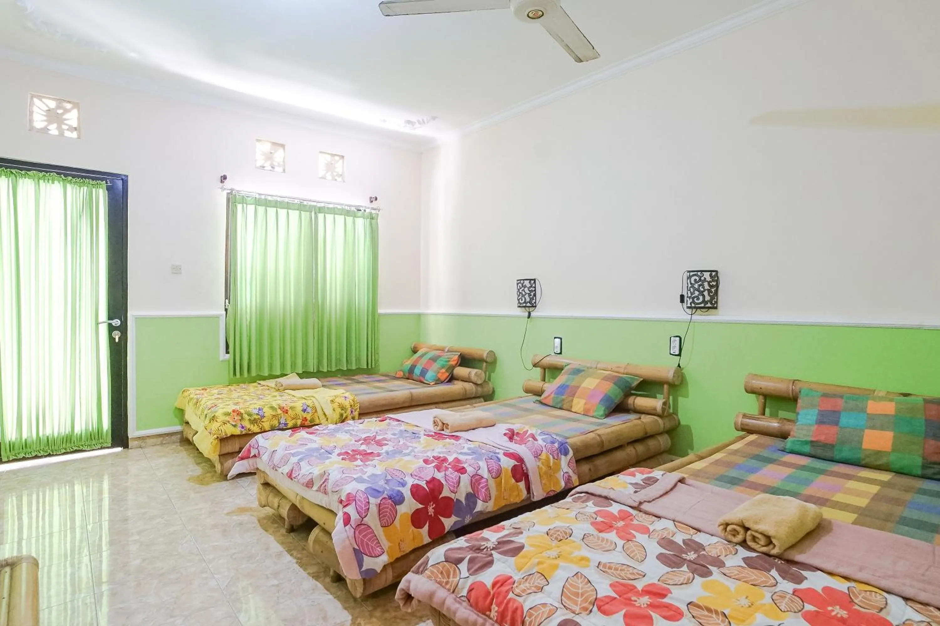 Bed in Green View Ubud Hostel Bali