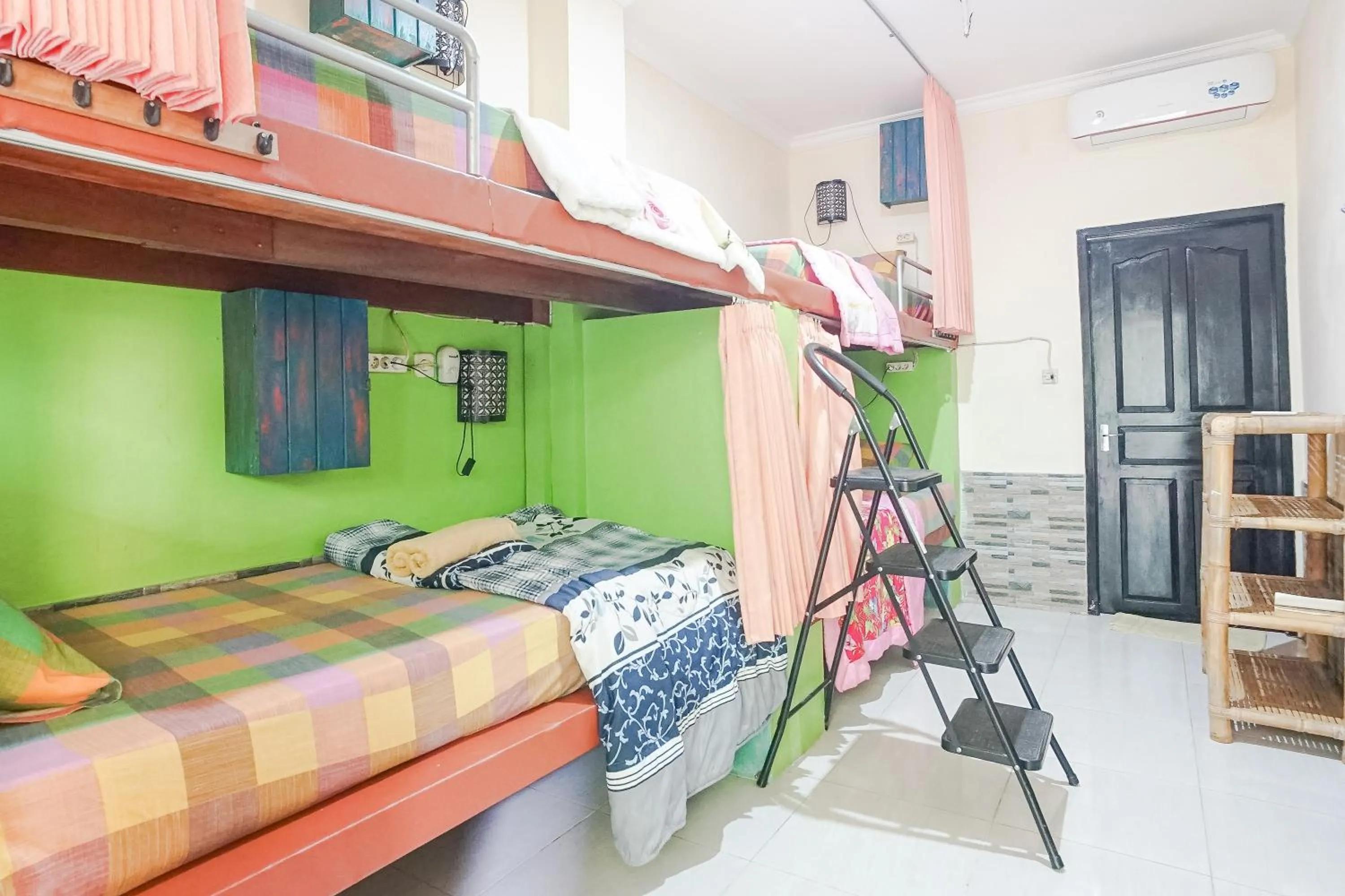 Bed in Green View Ubud Hostel Bali